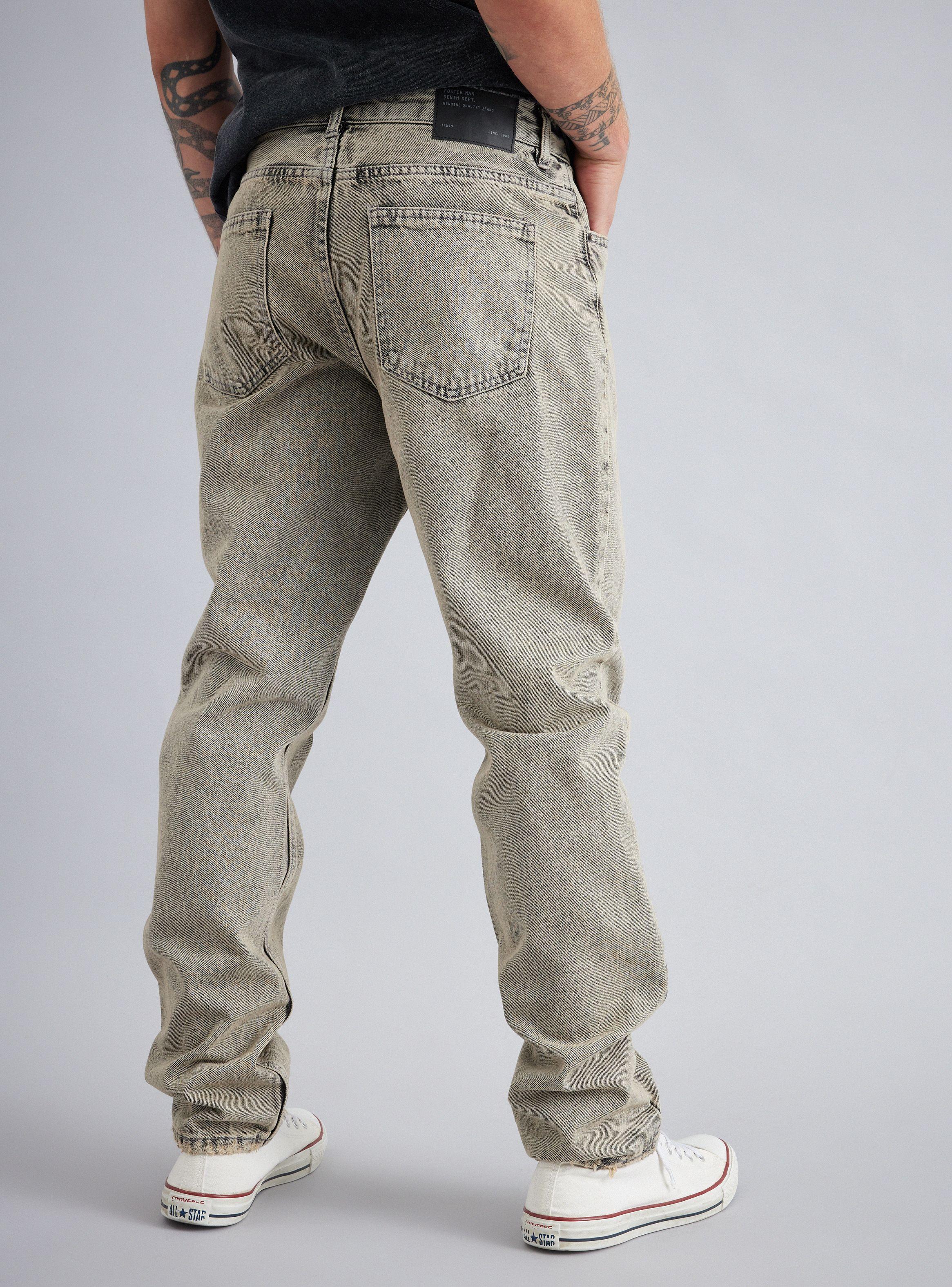 Jeans Slim Fit Tiro Medio Sobreteñido-1