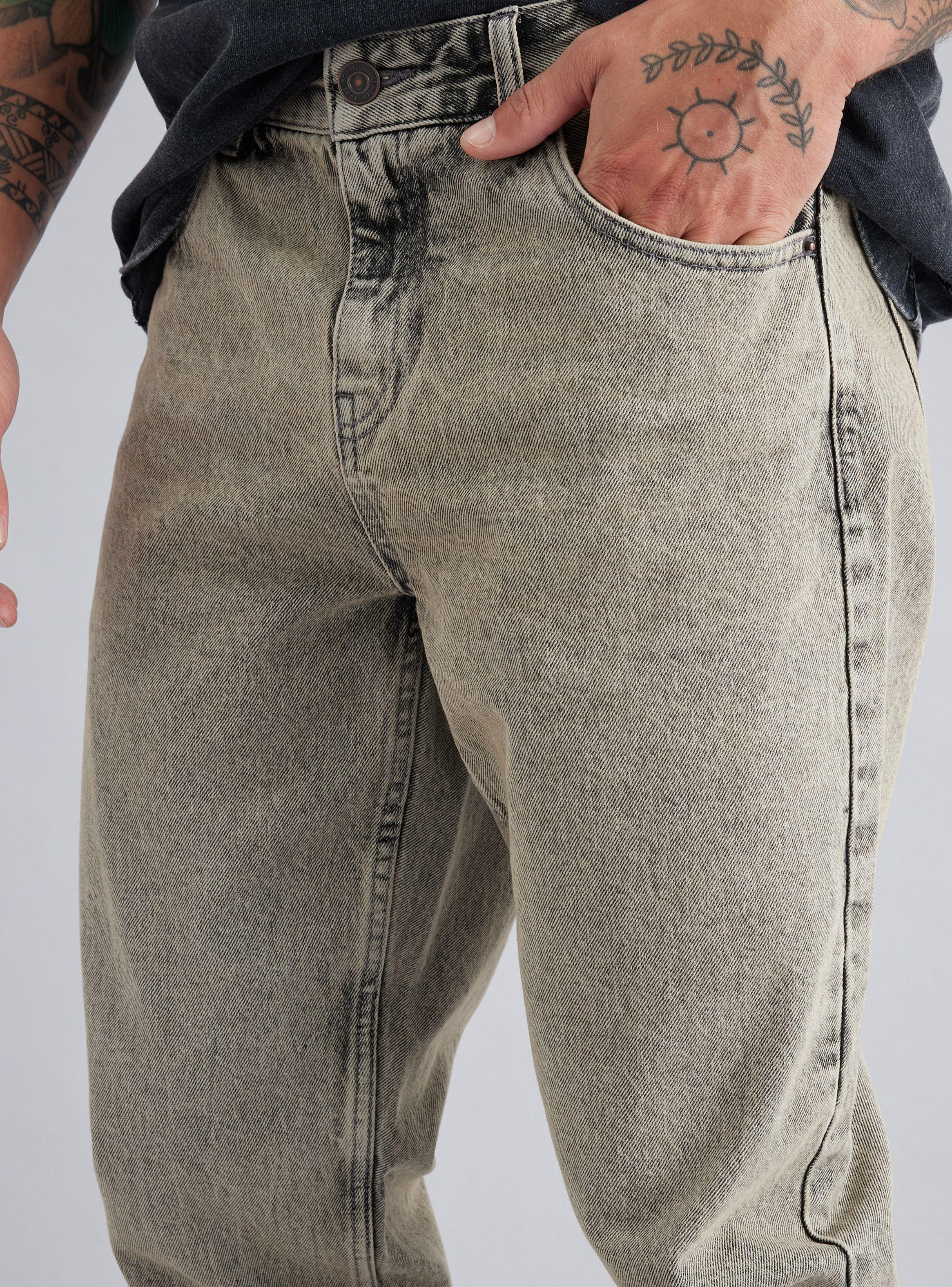 Jeans Slim Fit Tiro Medio Sobreteñido-2