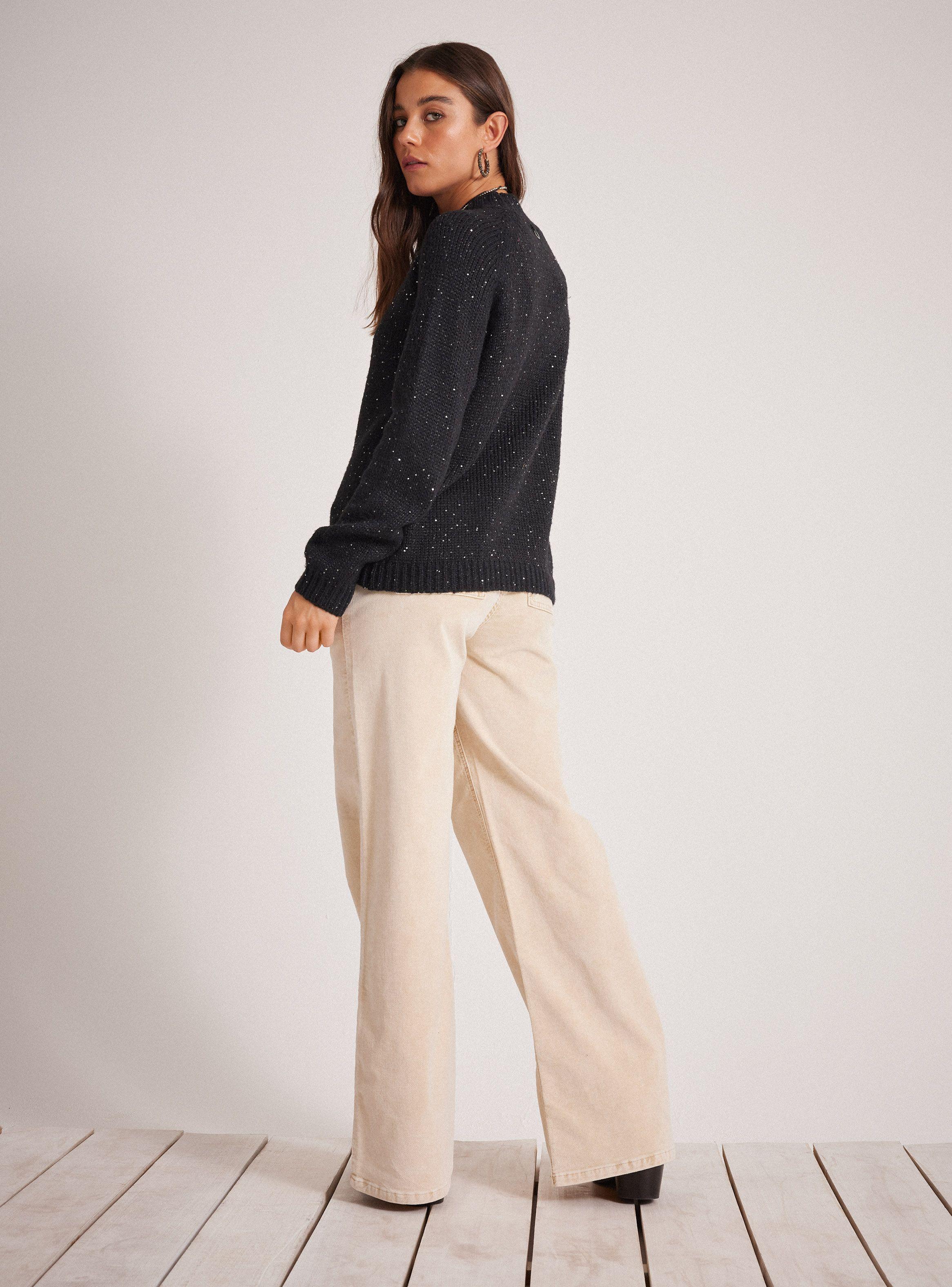 Sweater Aplicación De Lentejuelas En Prenda-5
