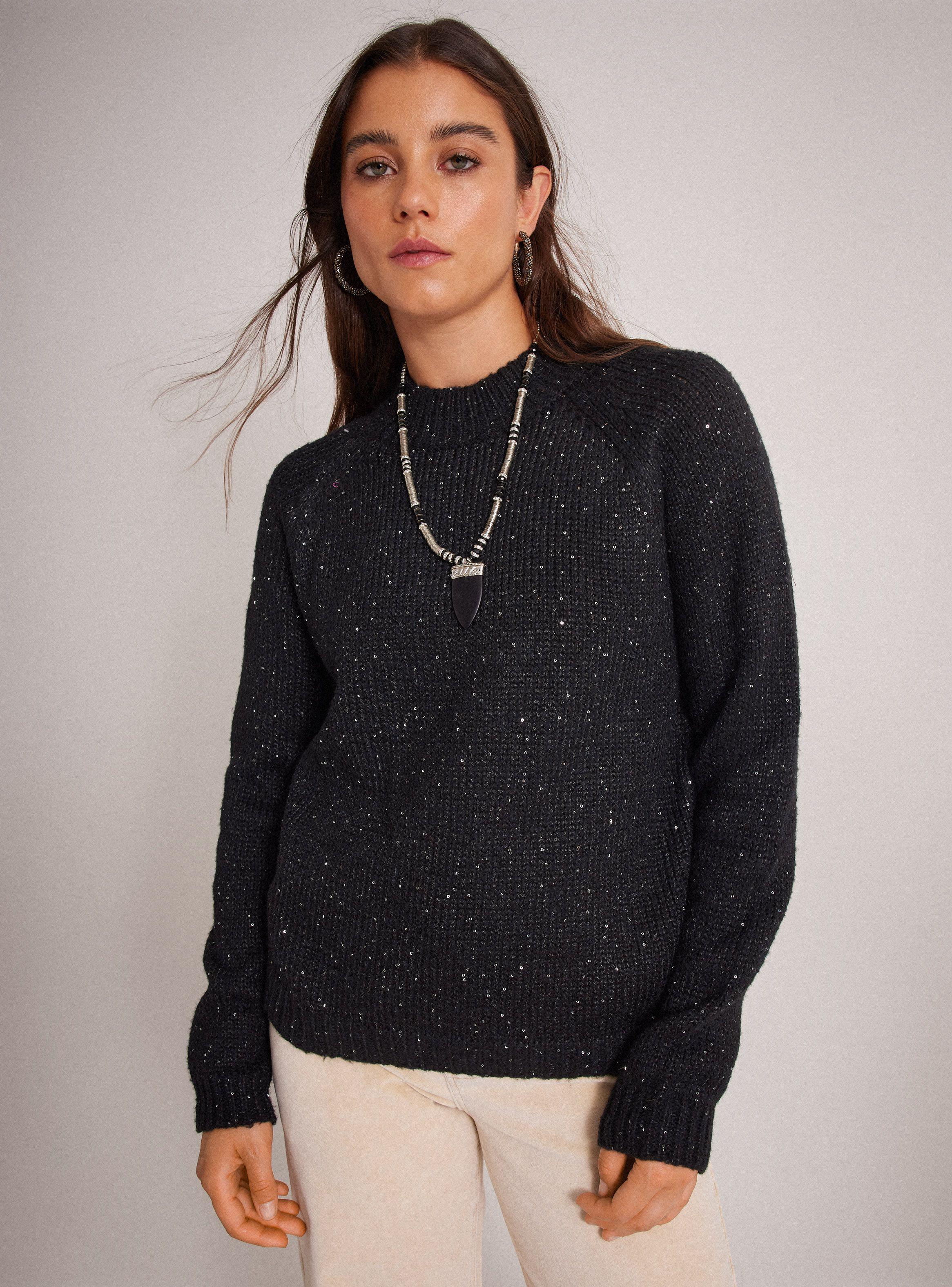 Sweater Aplicación De Lentejuelas En Prenda-0