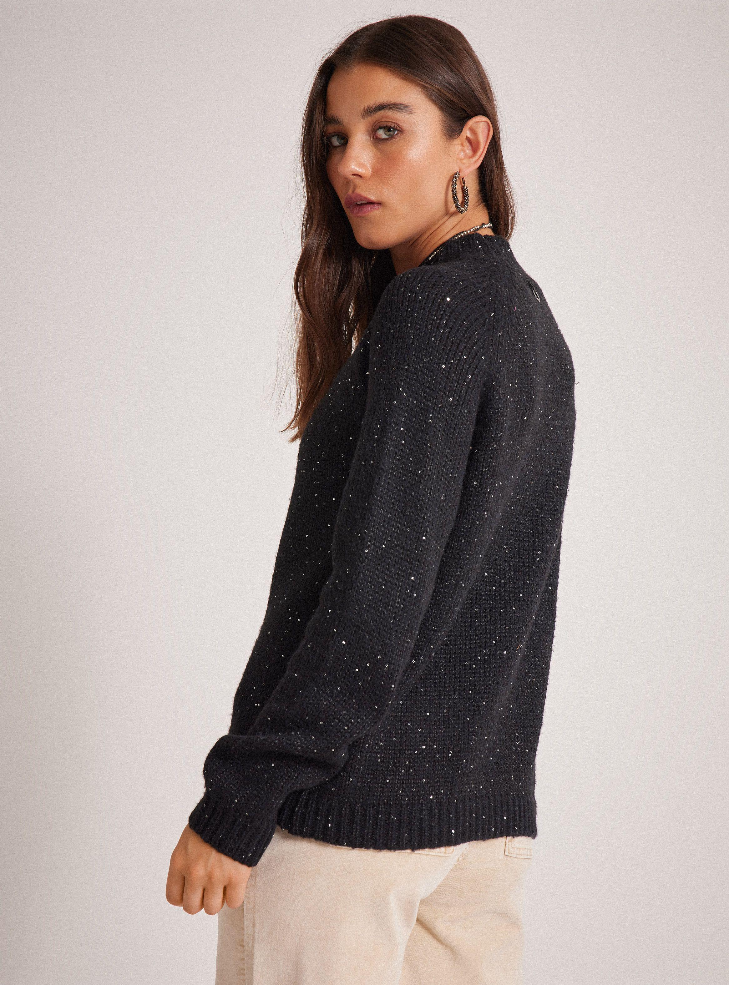 Sweater Aplicación De Lentejuelas En Prenda-1