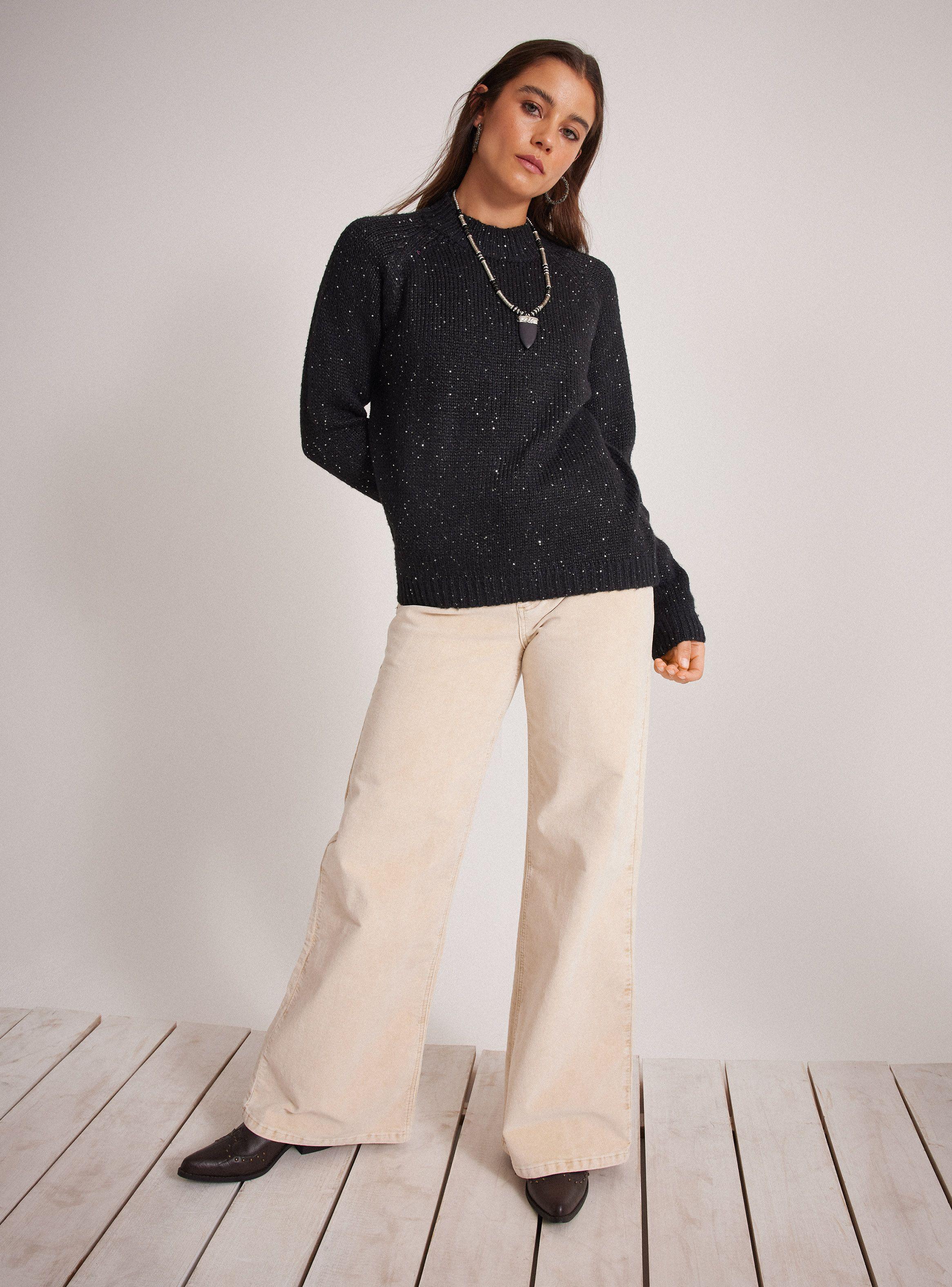 Sweater Aplicación De Lentejuelas En Prenda-4