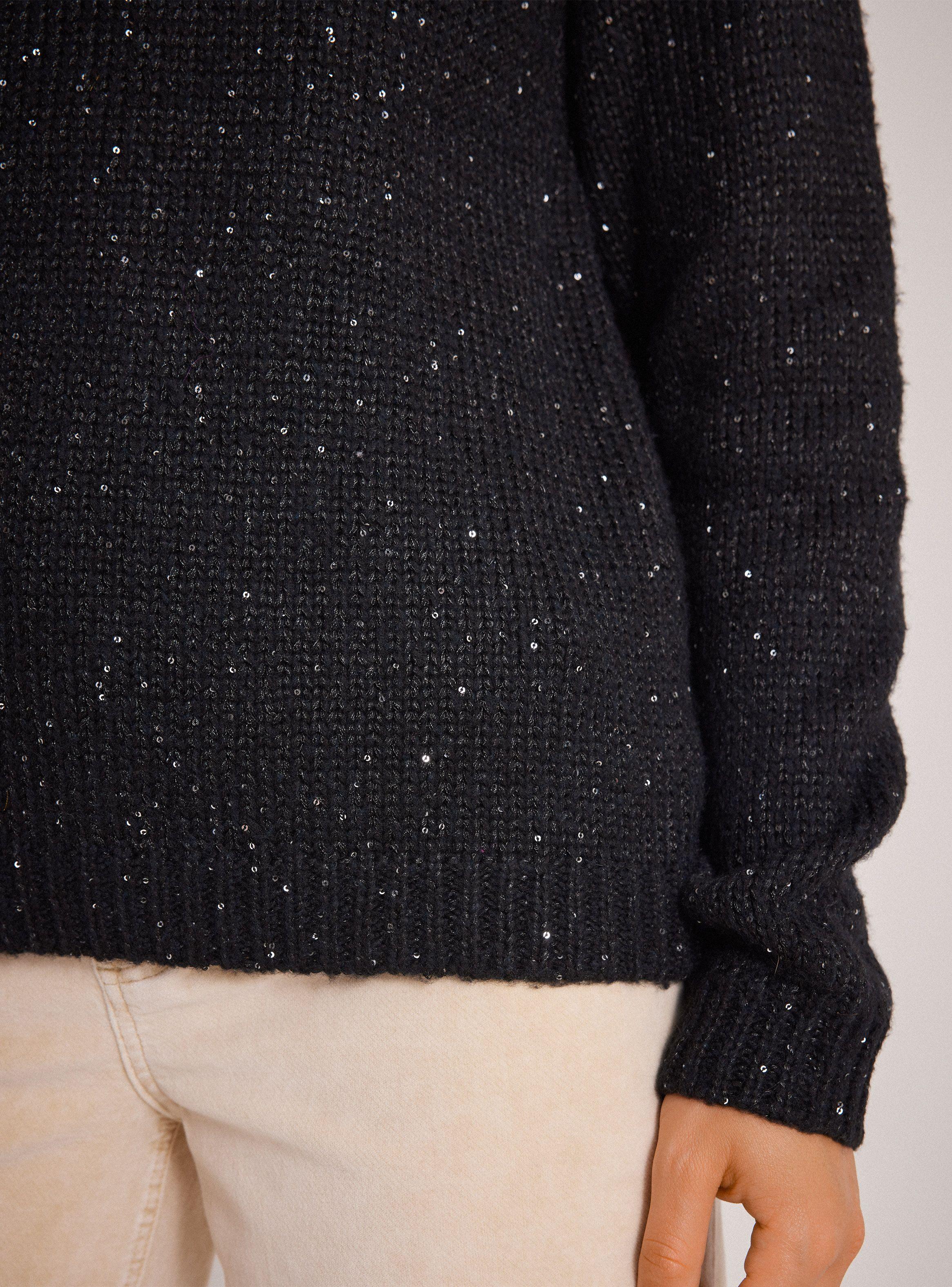 Sweater Aplicación De Lentejuelas En Prenda-3