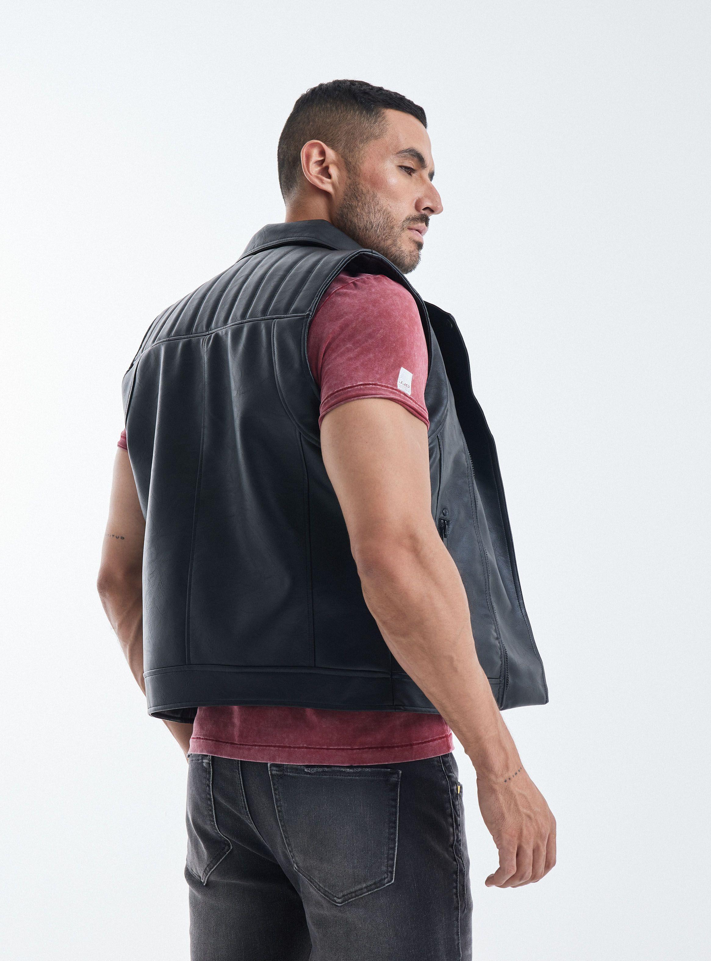 Chaqueta Biker Sin Mangas Cierre Cruzado-1