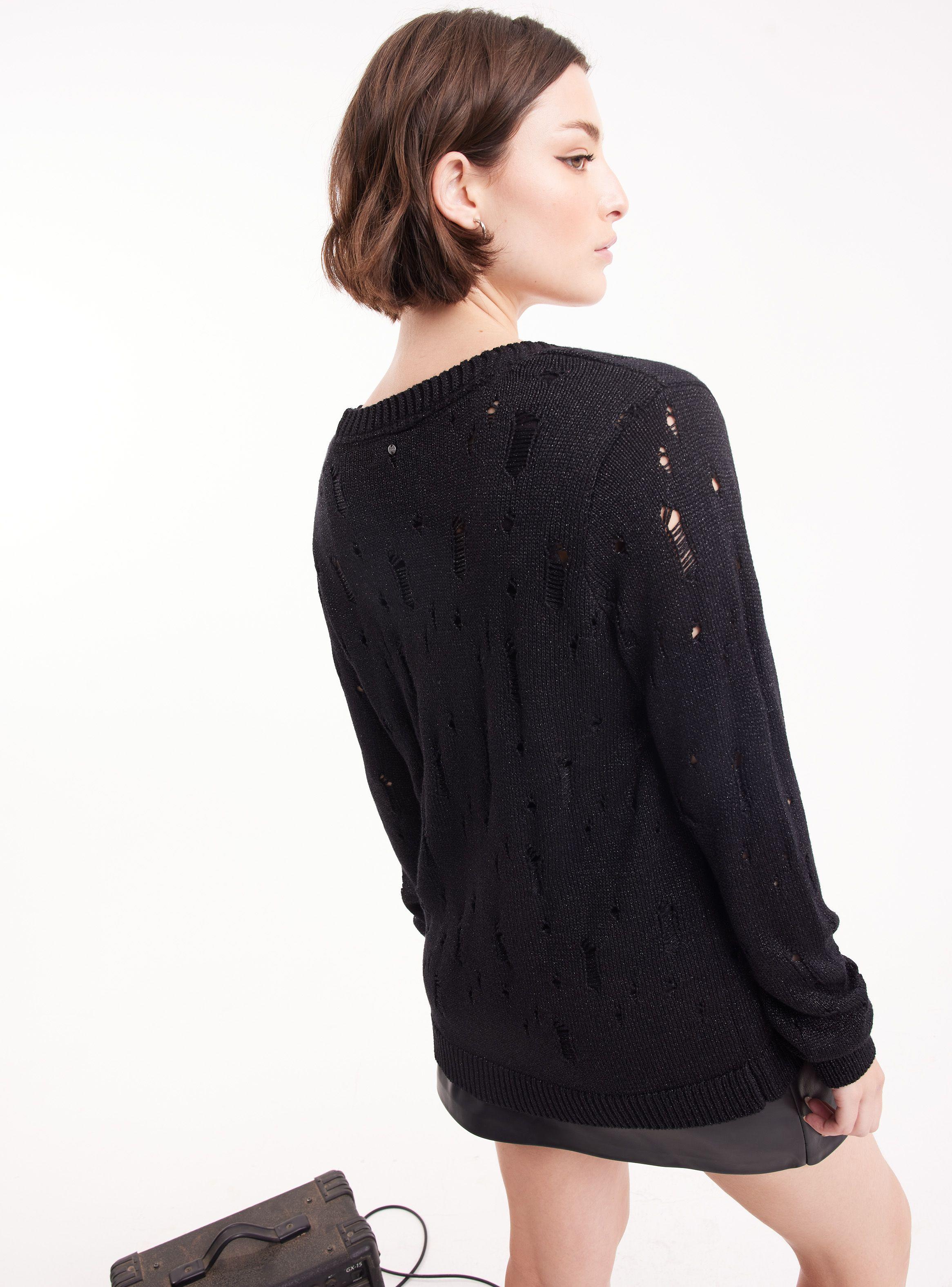 Chaleco Lurex Con Roturas-1