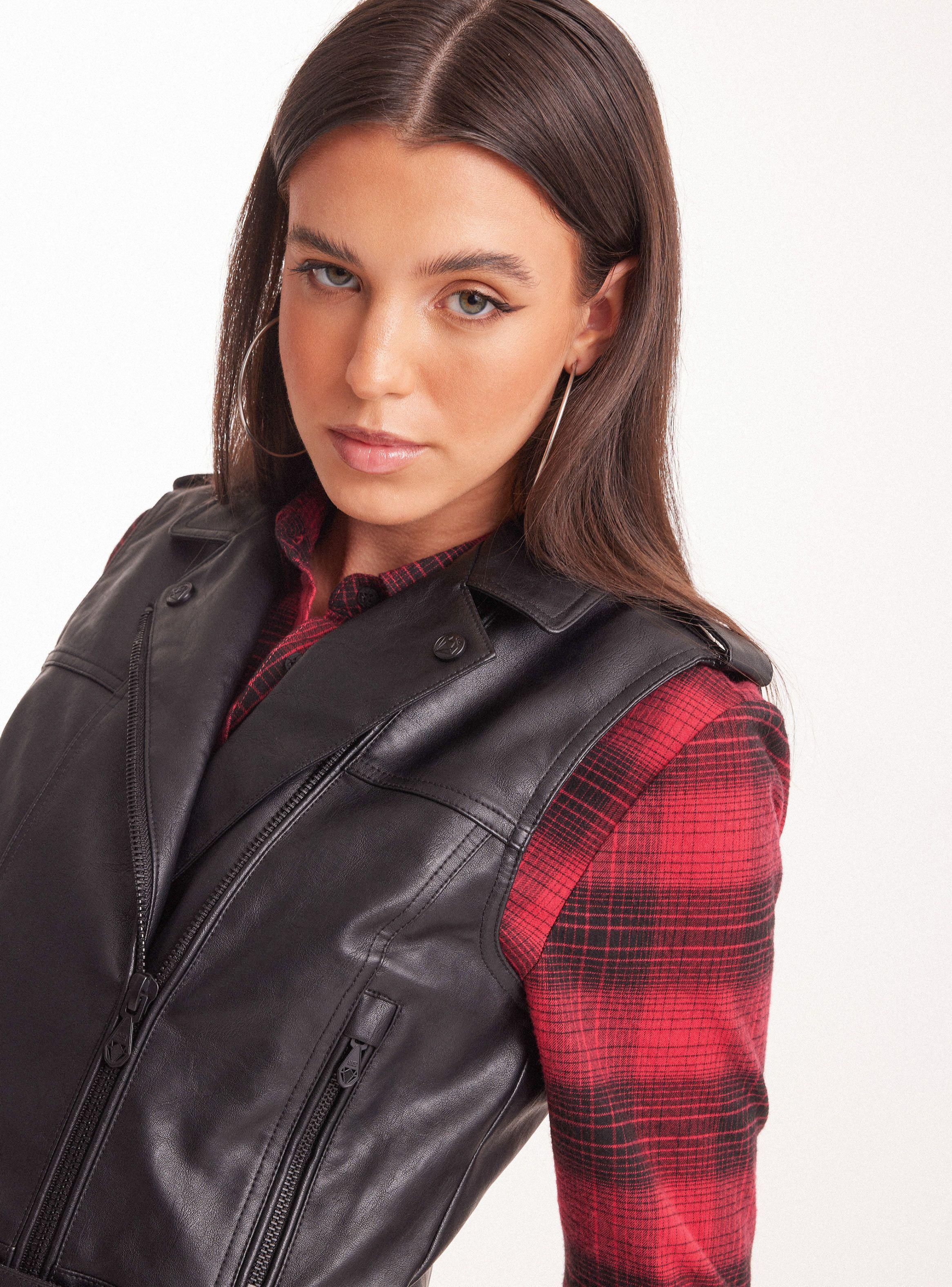 Chaqueta Biker Sin Mangas-2