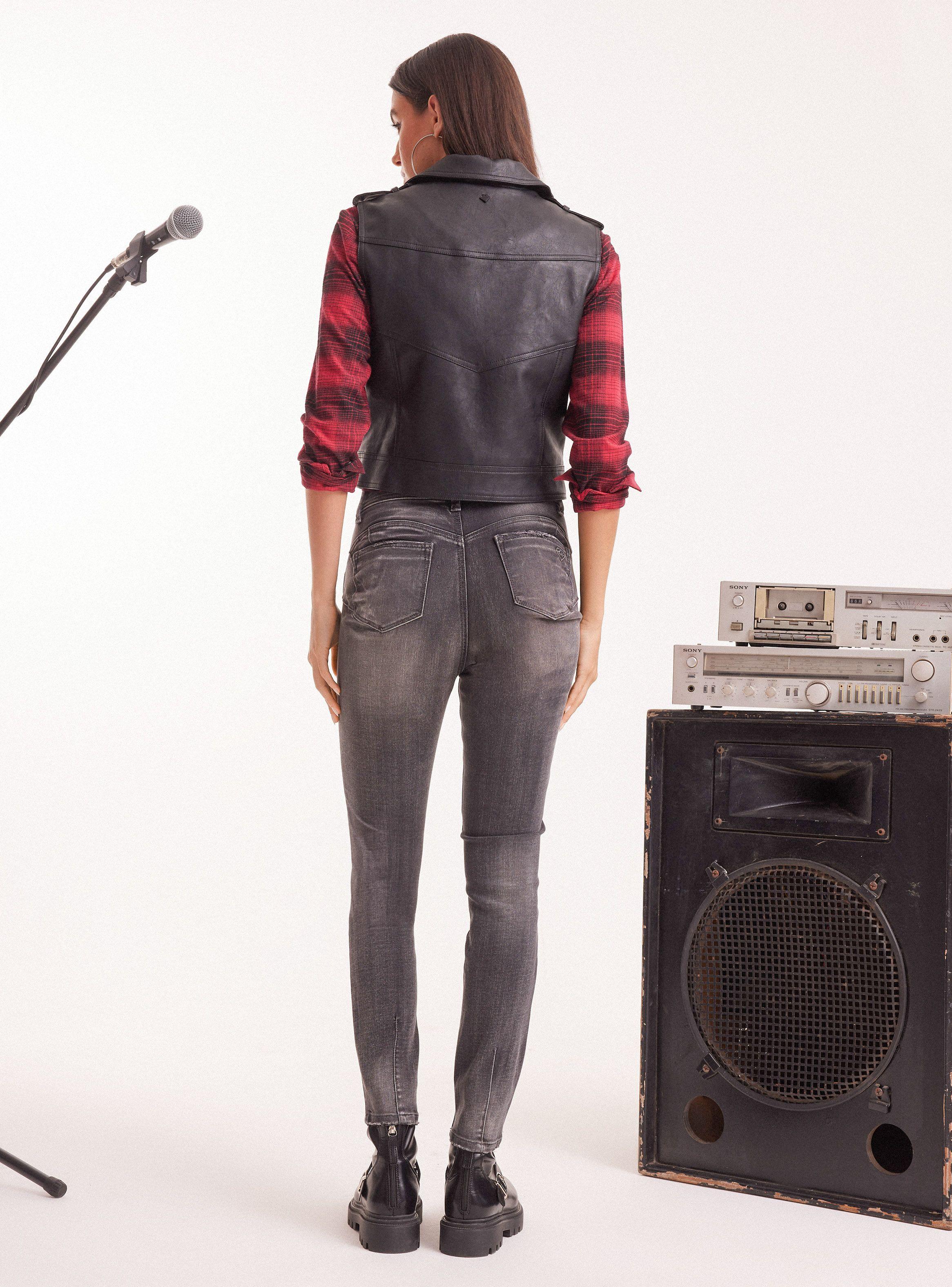 Chaqueta Biker Sin Mangas-5