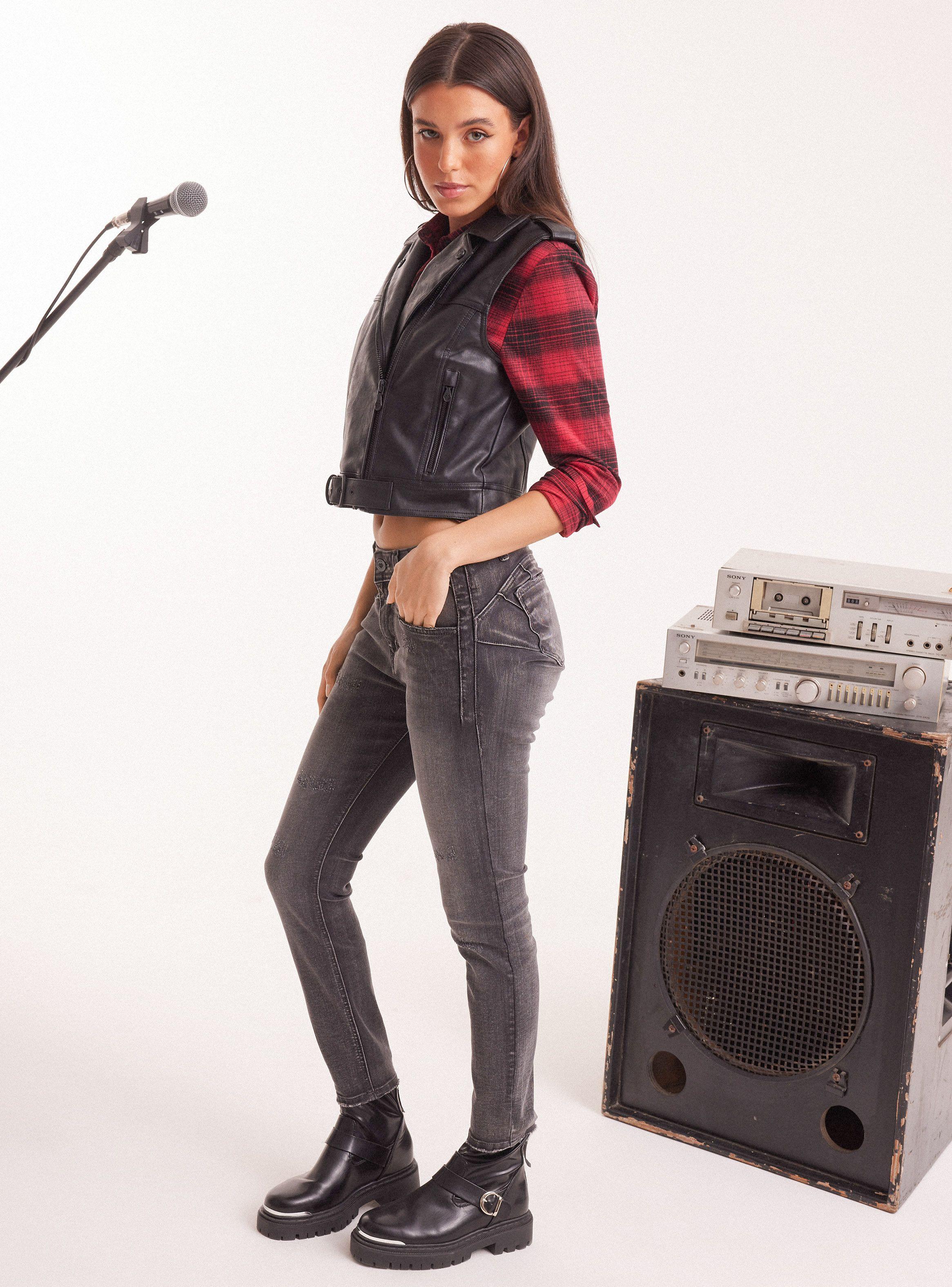 Chaqueta Biker Sin Mangas-4