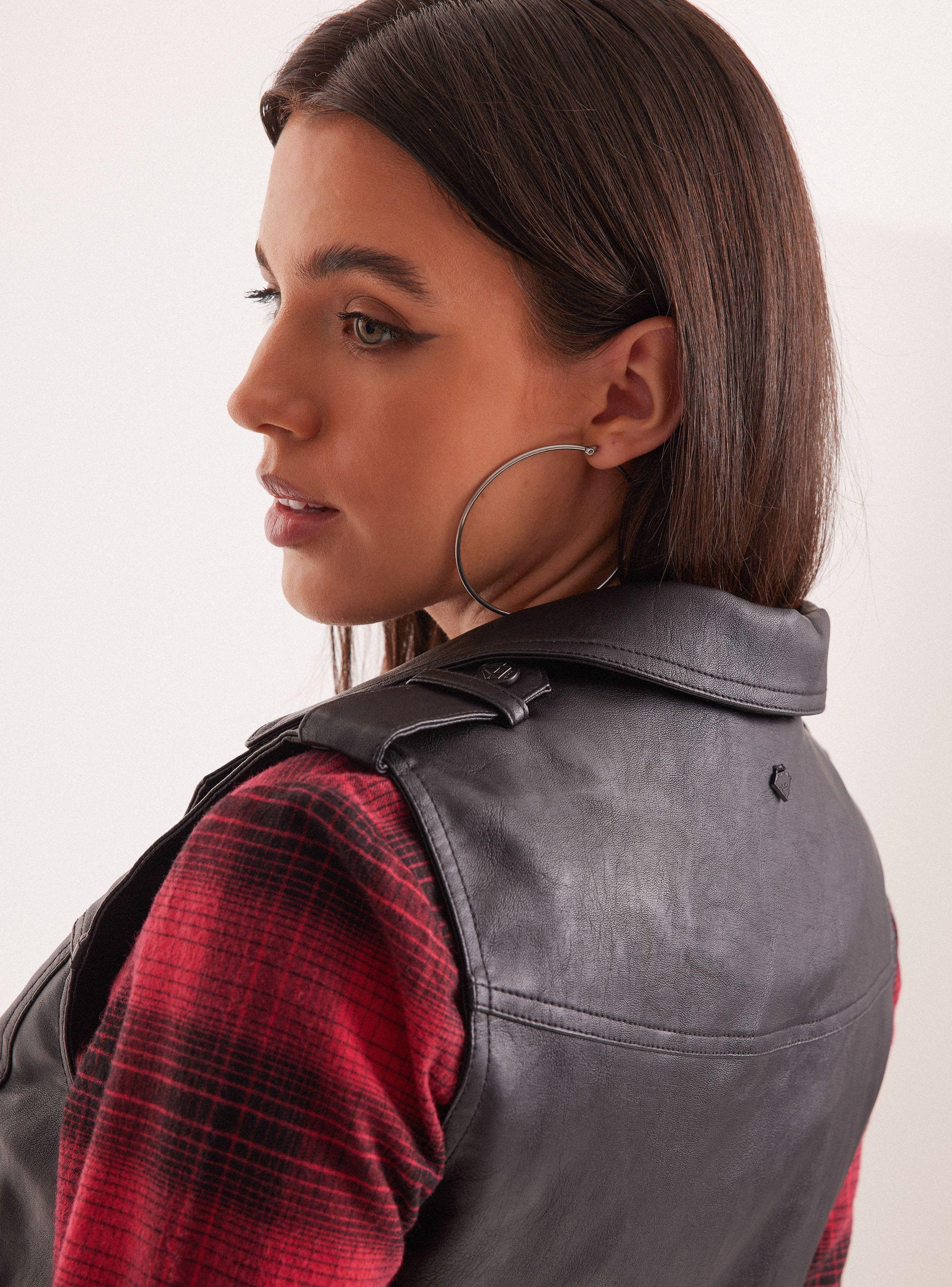 Chaqueta Biker Sin Mangas-3