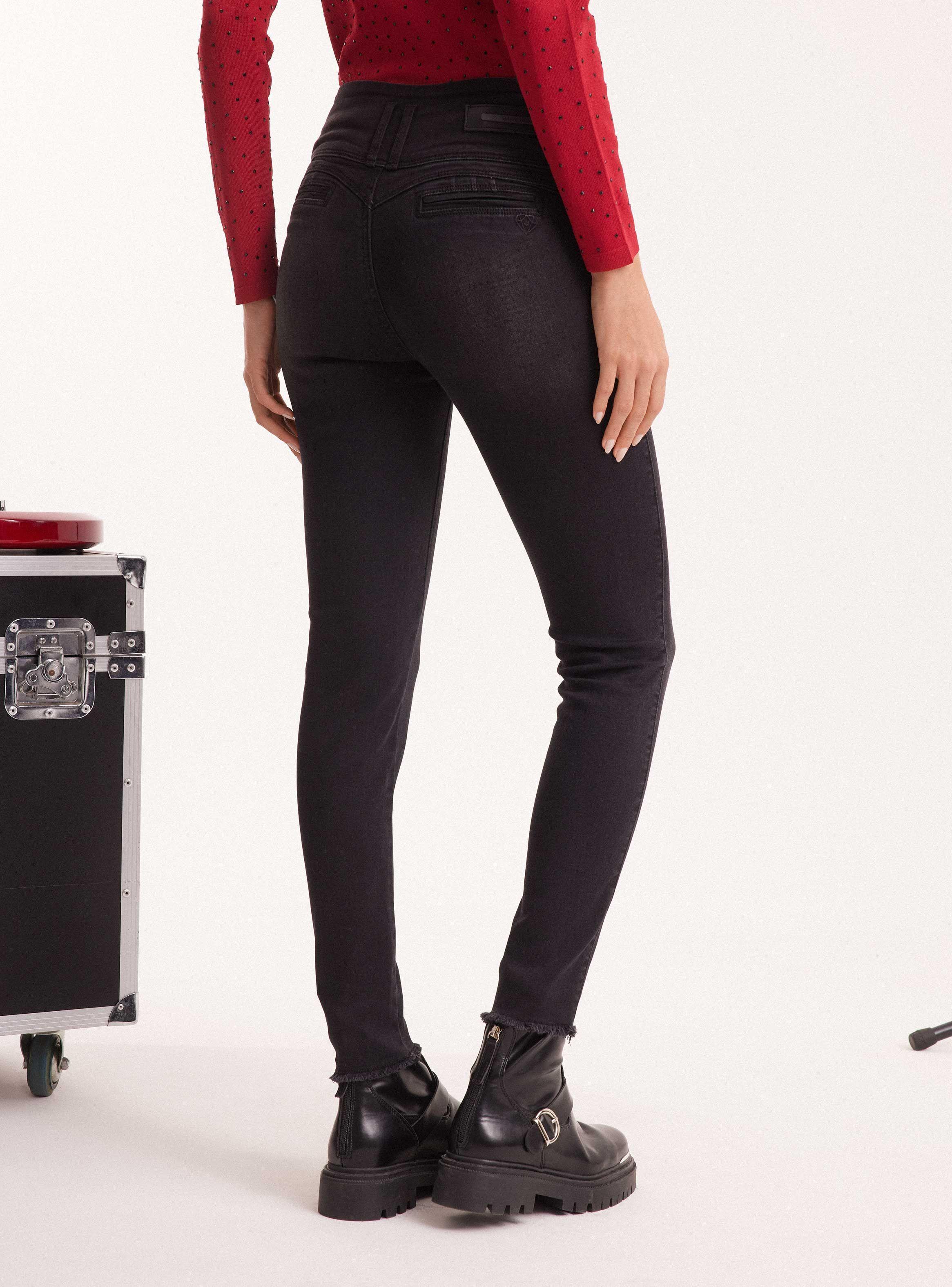 Jeans Pretina Ancha Bolsillo Trasero Ojal-1