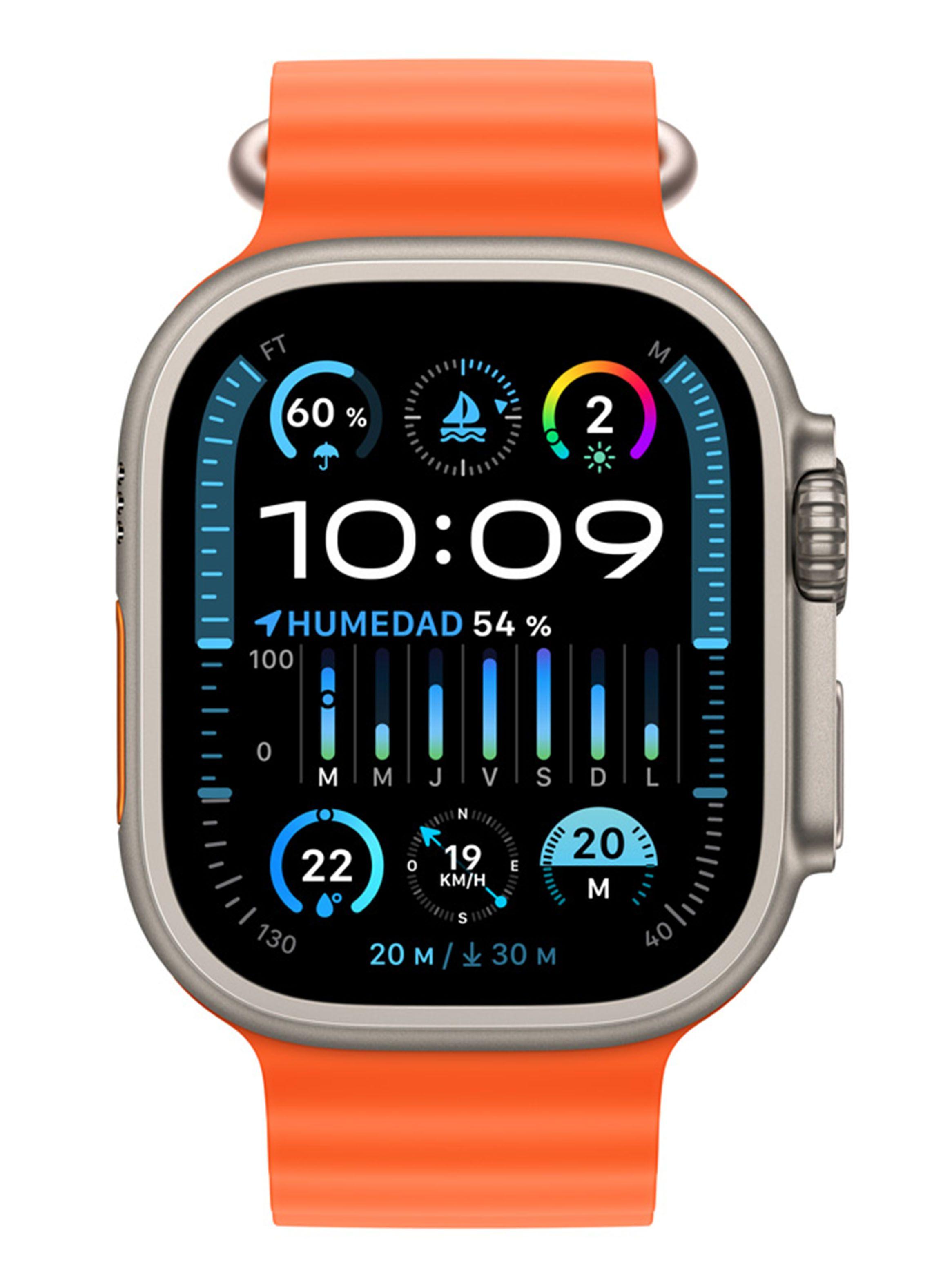 Apple Watch Ultra 2 GPS + Cellular Titanio 49mm Correa Ocean Naranja-1