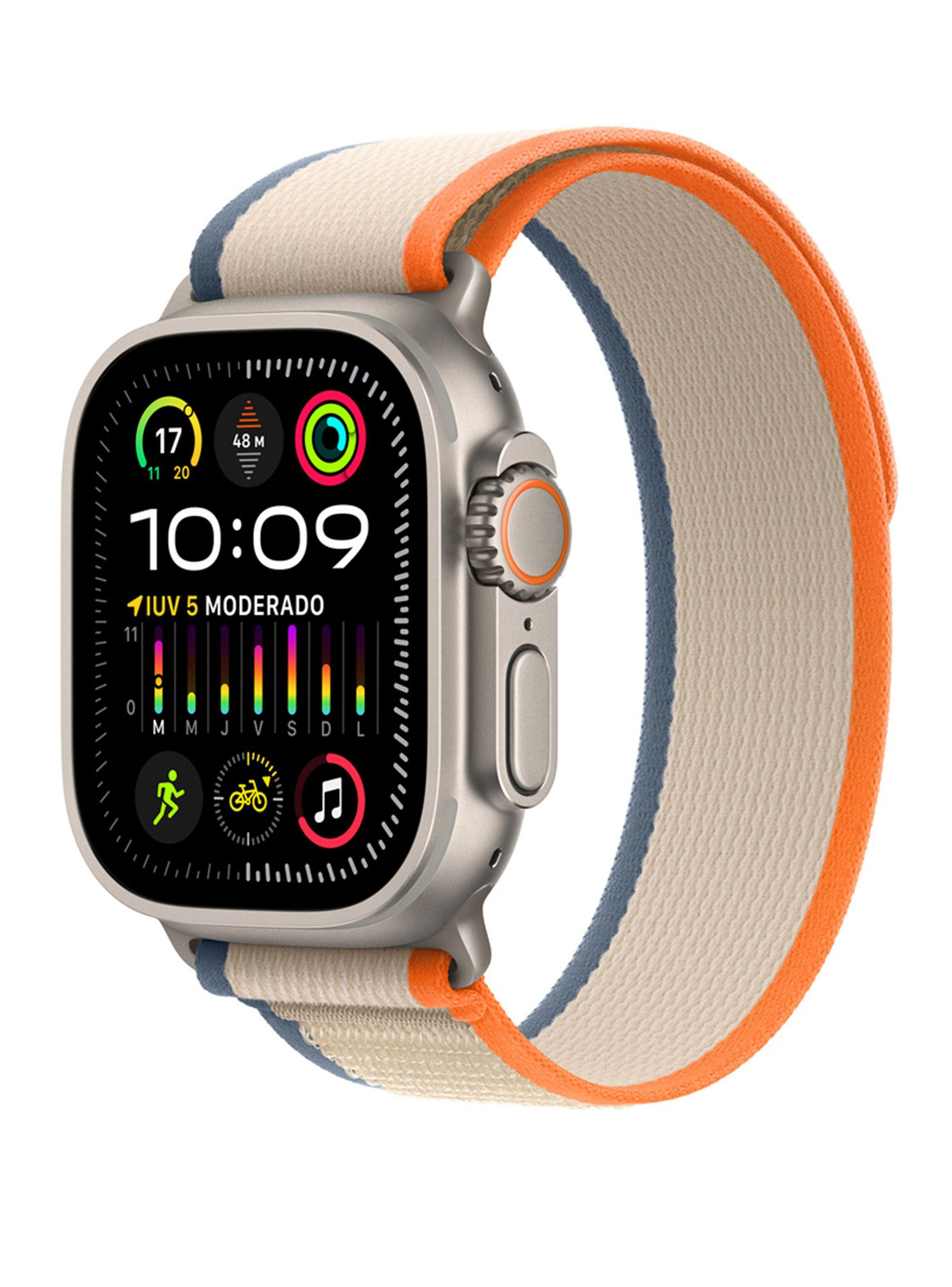 Apple Watch Ultra 2 GPS + Cellular Titanio 49mm Correa Loop Trail Naranja/Beige Talla S/M-0