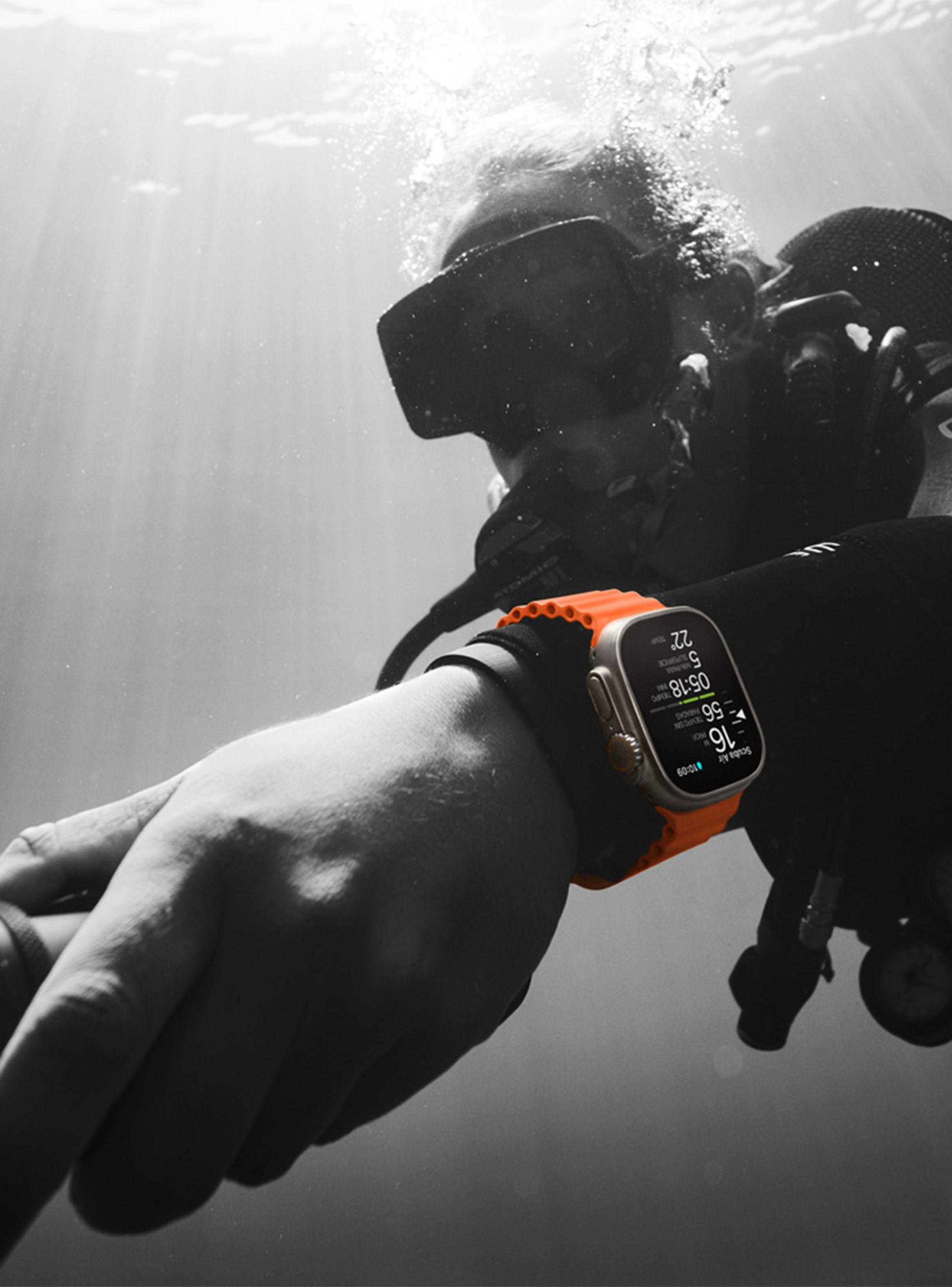 Apple Watch Ultra 2 GPS + Cellular Titanio 49mm Correa Loop Trail Verde/Gris Talla S/M-5