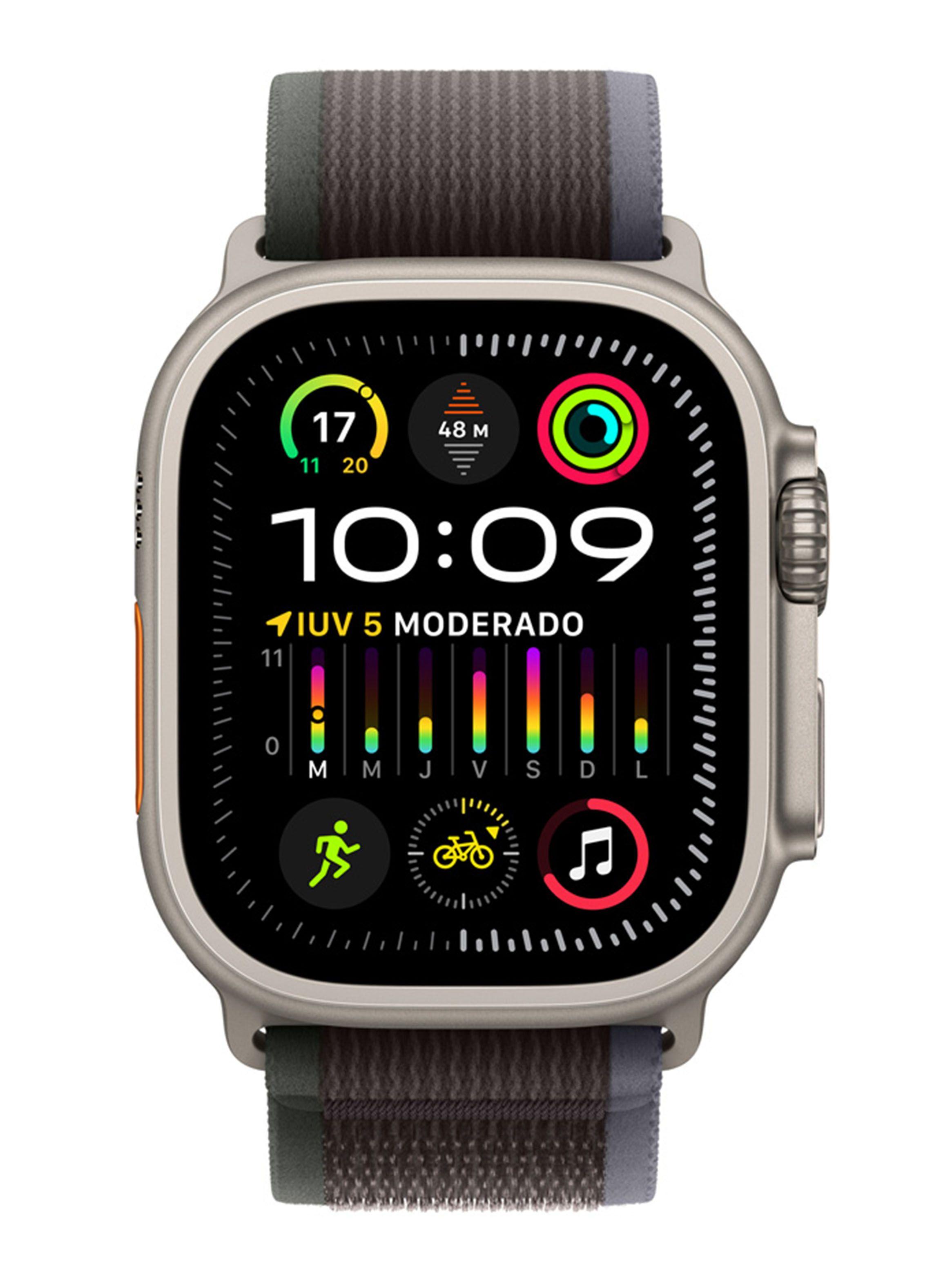 Apple Watch Ultra 2 GPS + Cellular Titanio 49mm Correa Loop Trail Azul/Negra Talla S/M-1
