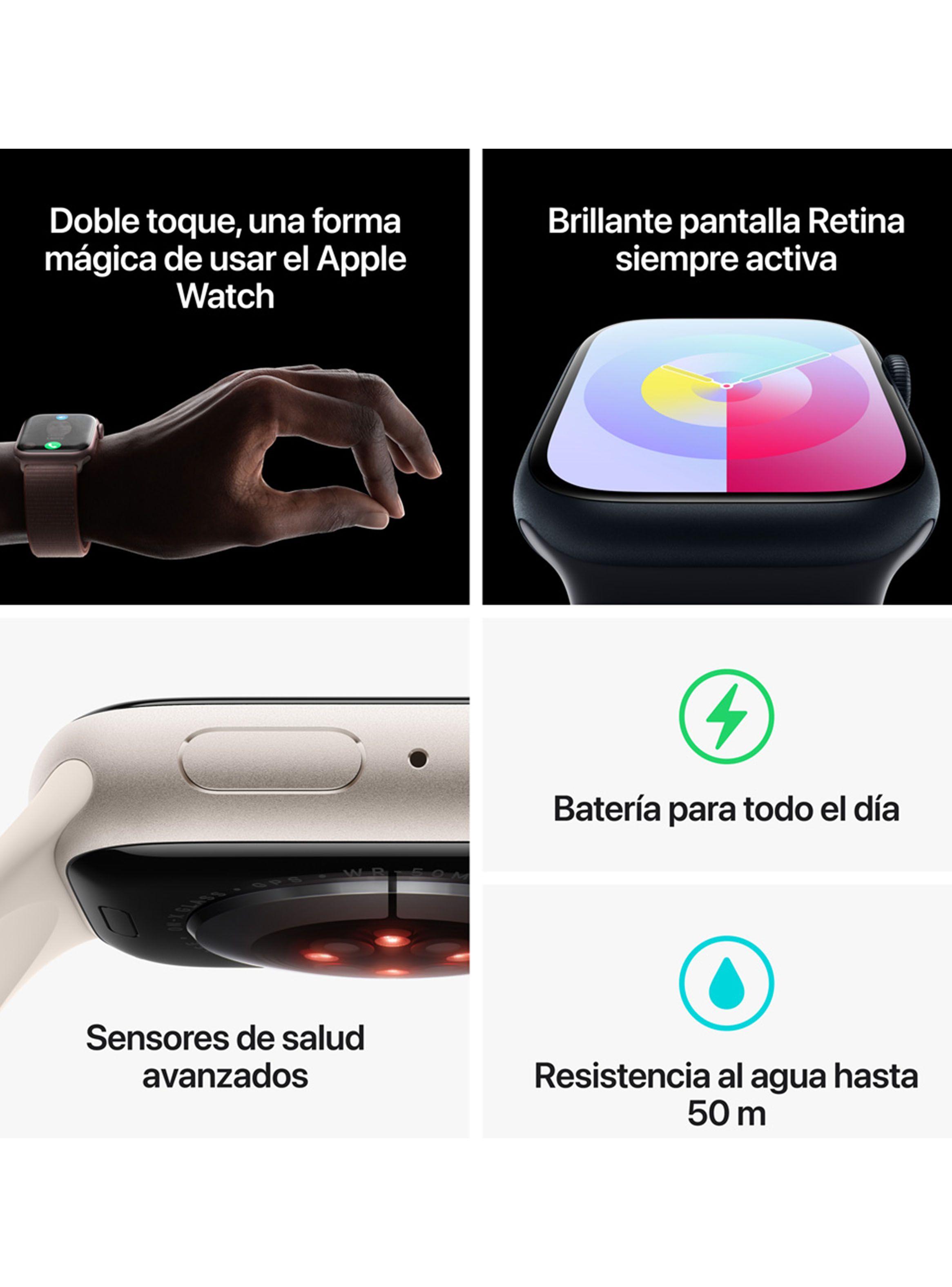Apple Watch Series 9 GPS 41mm Caja Aluminio y Correa Loop Blanco Estelar-8