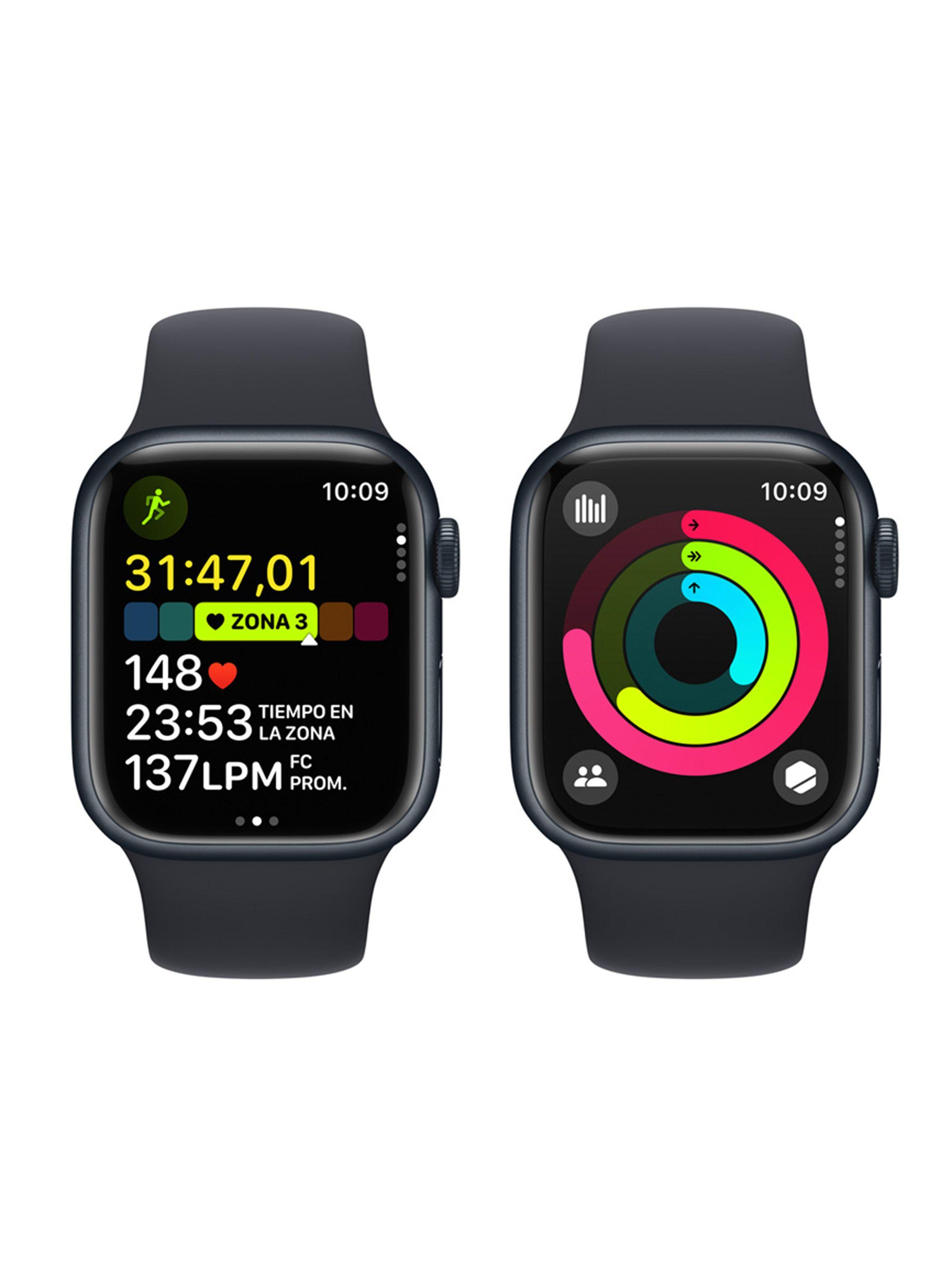 Apple Watch Series 9 GPS 41mm Caja Aluminio y Correa Deportiva Medianoche Talla S/M-7