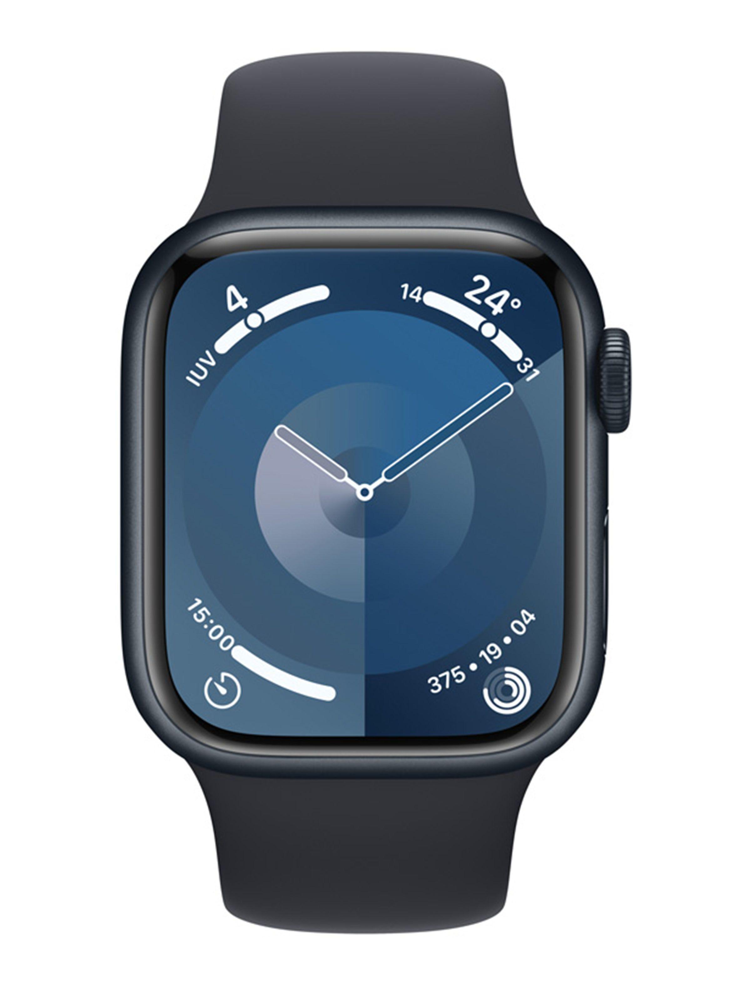 Apple Watch Series 9 GPS 41mm Caja Aluminio y Correa Deportiva Medianoche Talla S/M-1