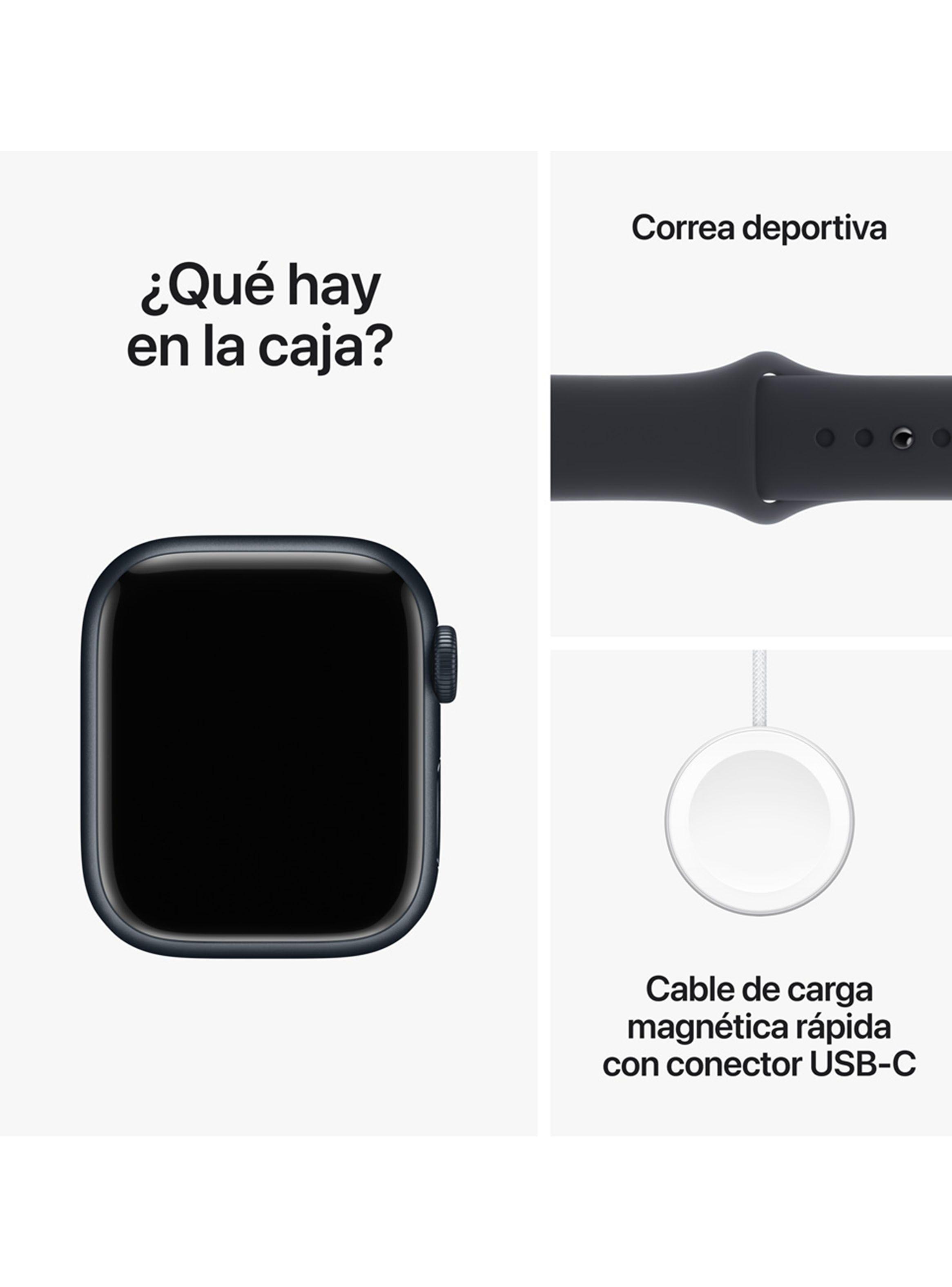 Apple Watch Series 9 GPS 41mm Caja Aluminio y Correa Deportiva Medianoche Talla S/M-9