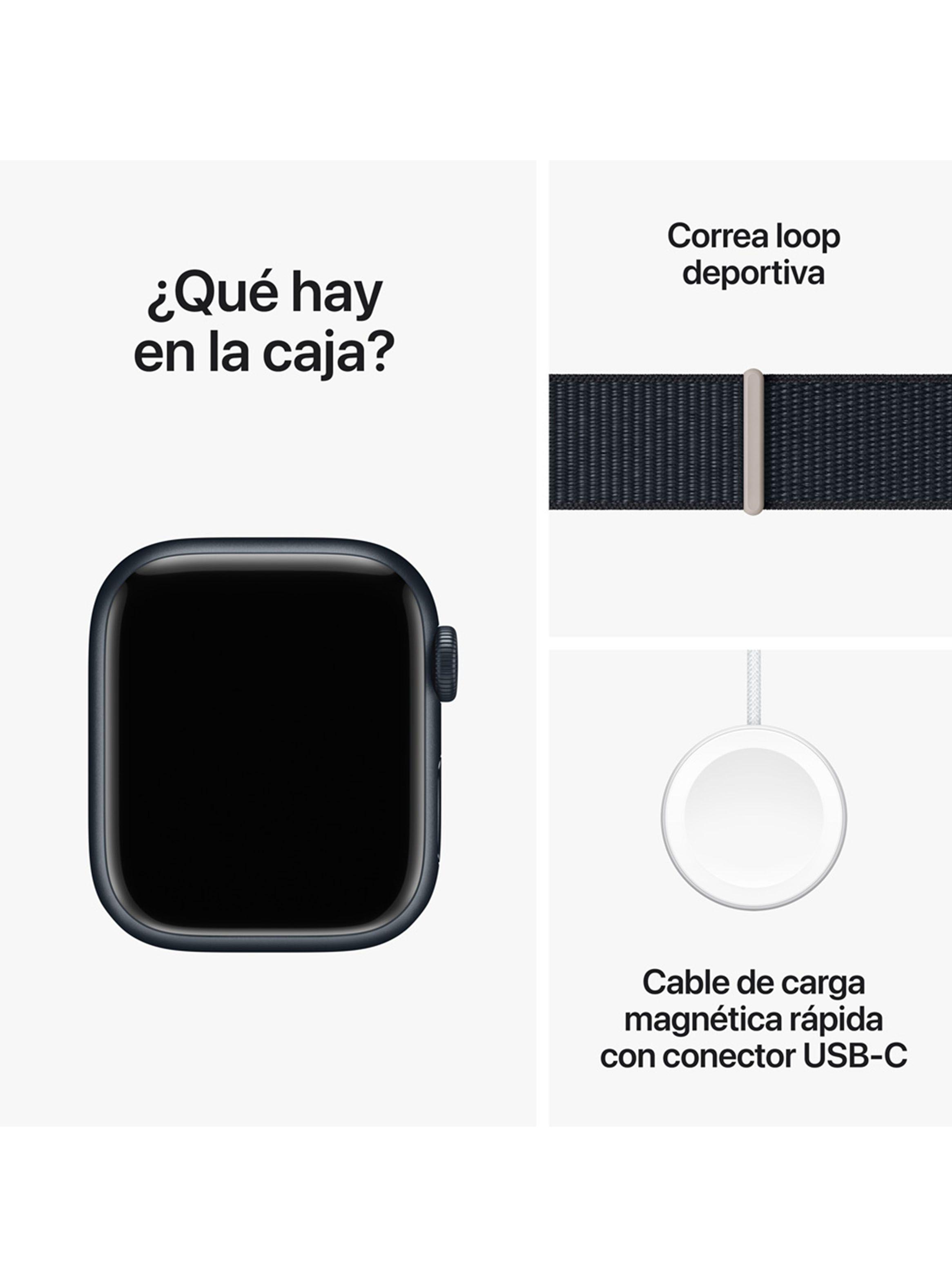 Apple Watch Series 9 GPS 41mm Caja Aluminio y Correa Loop Medianoche-9