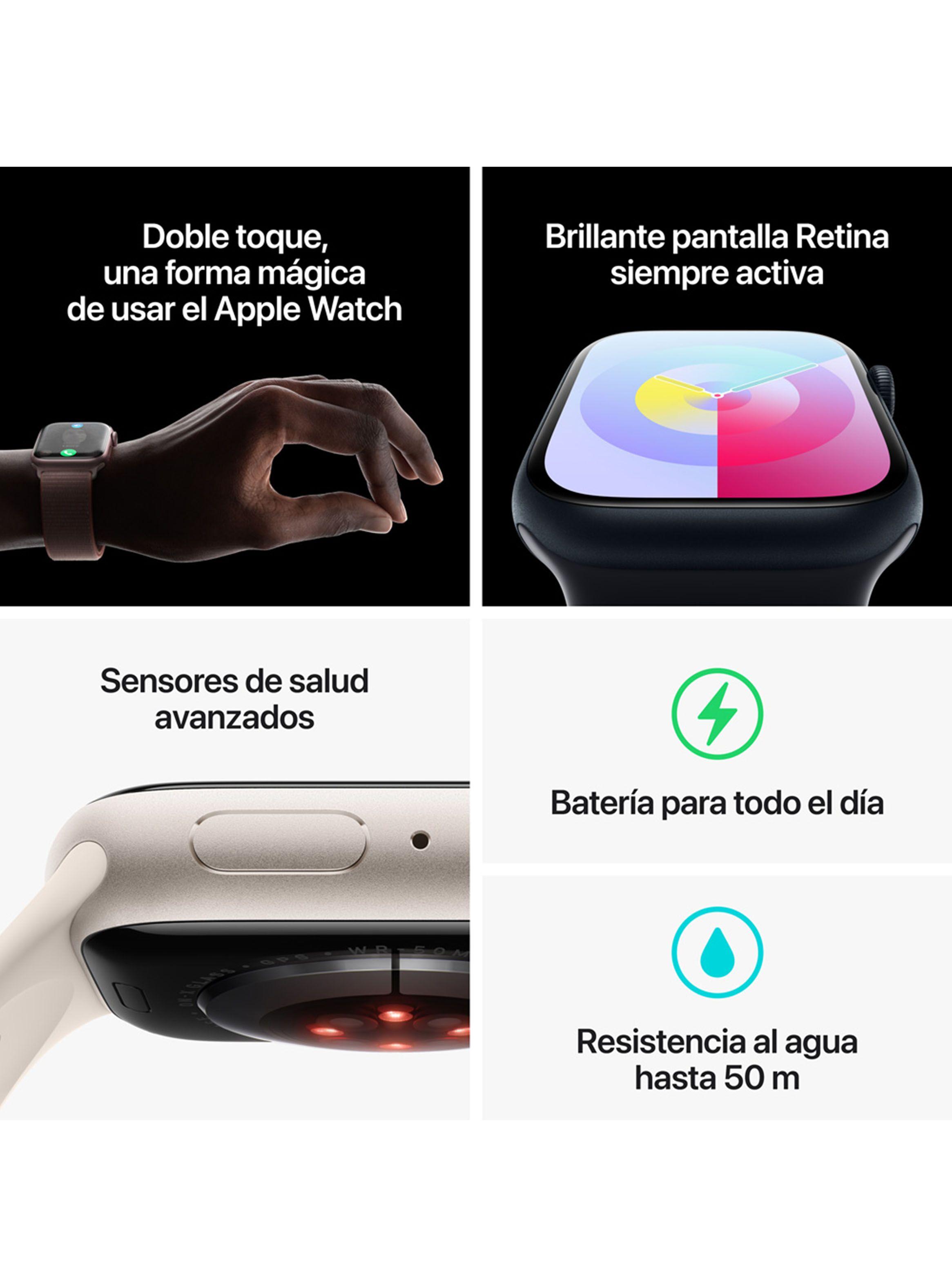 Apple Watch Series 9 GPS 41mm Caja Aluminio y Correa Deportiva Rosado Talla S/M-8
