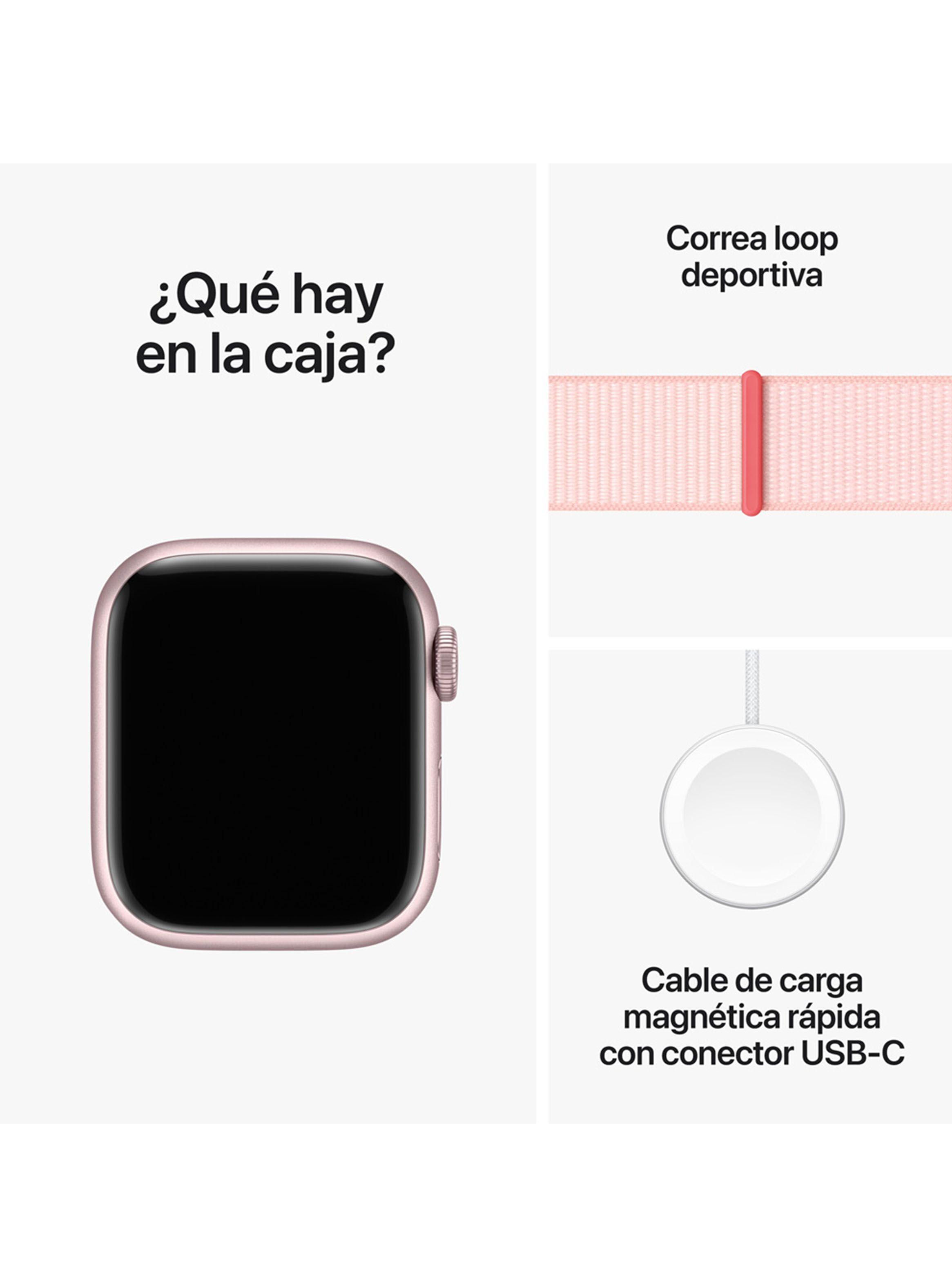 Apple Watch Series 9 GPS 41mm Caja Aluminio y Correa Loop Rosado-9