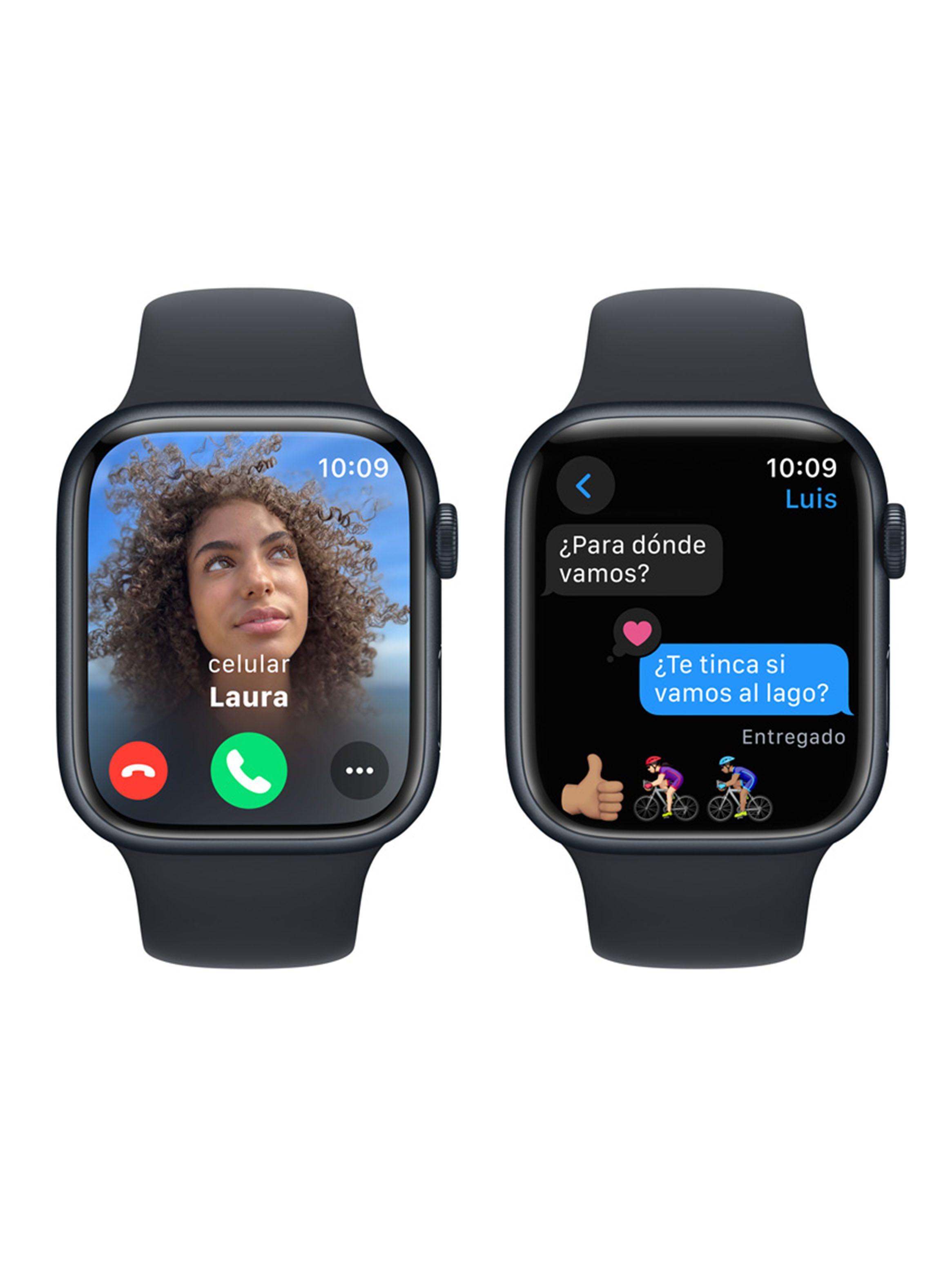 Apple Watch Series 9 GPS 45mm Caja Aluminio y Correa Deportiva Medianoche Talla M/L-5