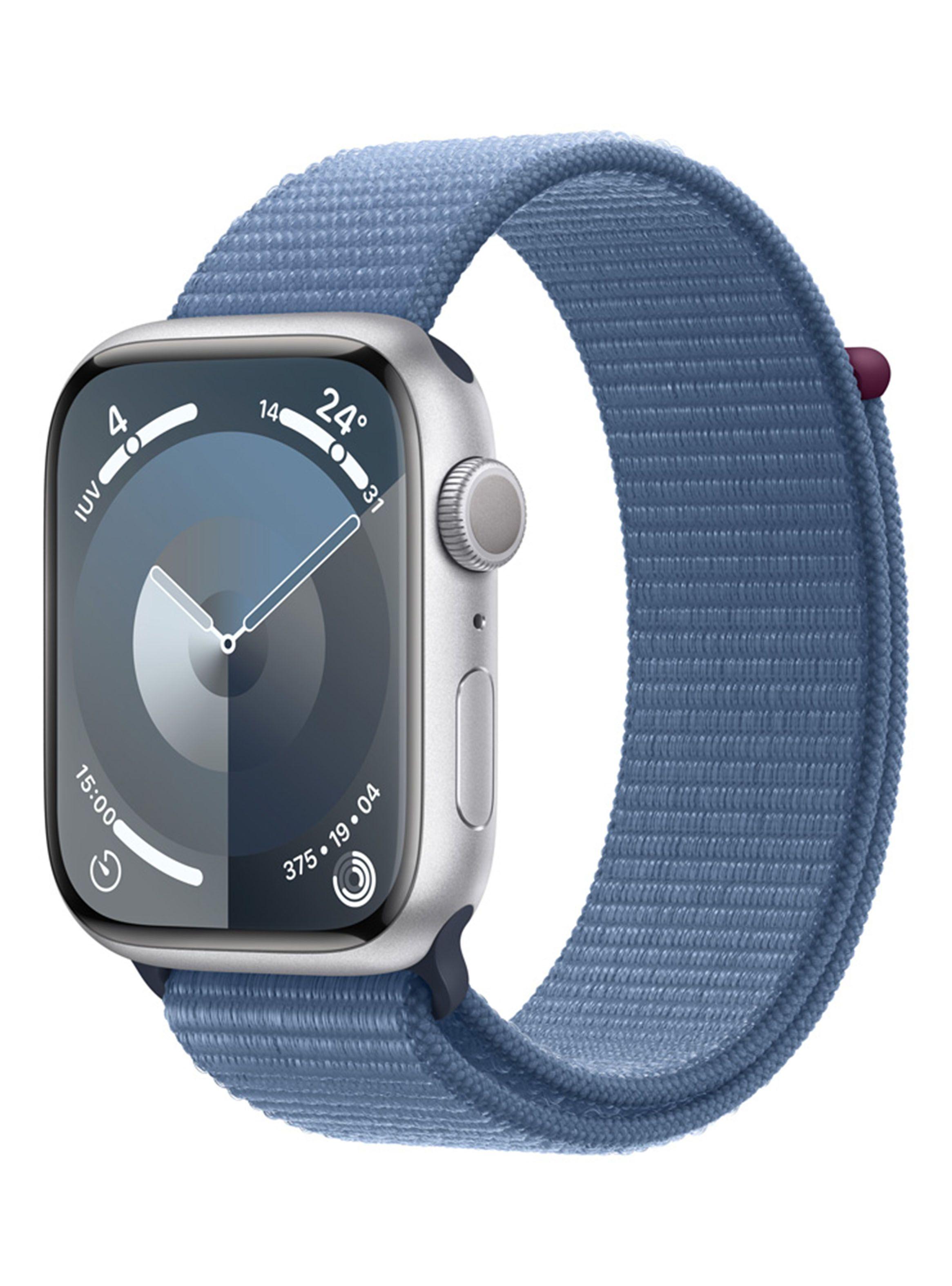 Apple Watch Series 9 GPS 45mm Caja Aluminio Color Plata y Correa Loop Azul-0