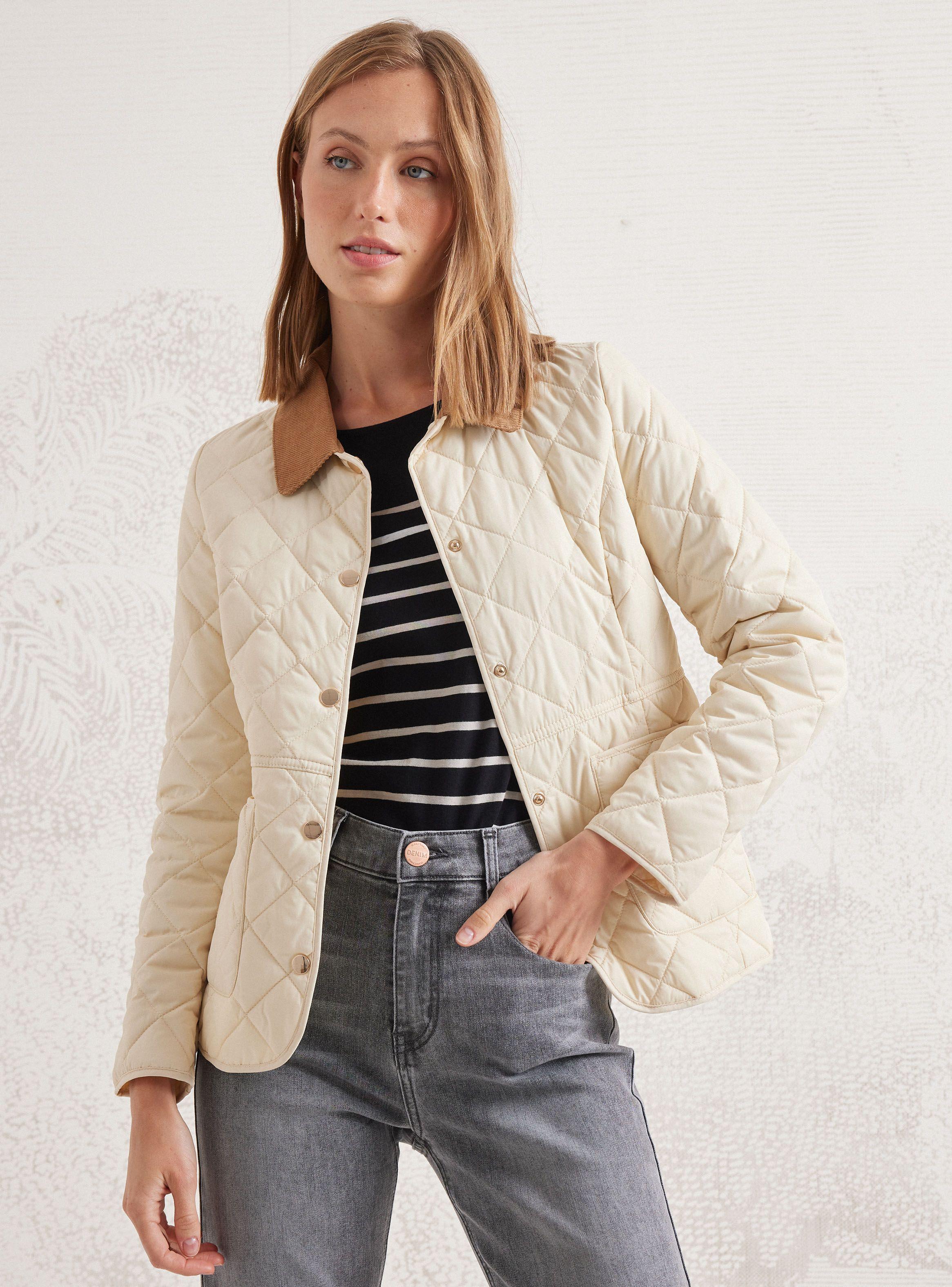 Parka Rombos Con Cuello De Cotelé-0