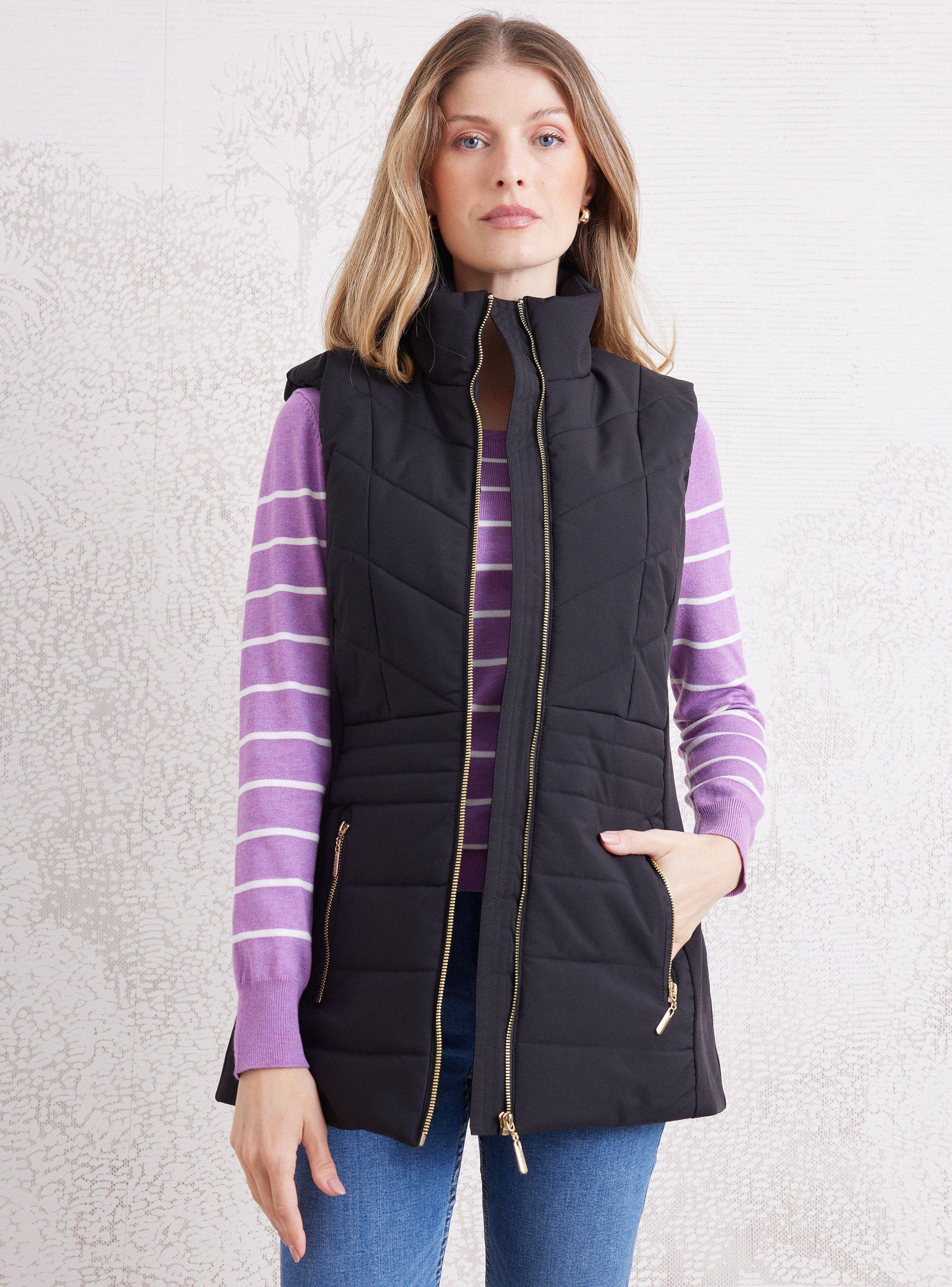 Parka Sin Mangas Detalle Elasticado En Costado-0