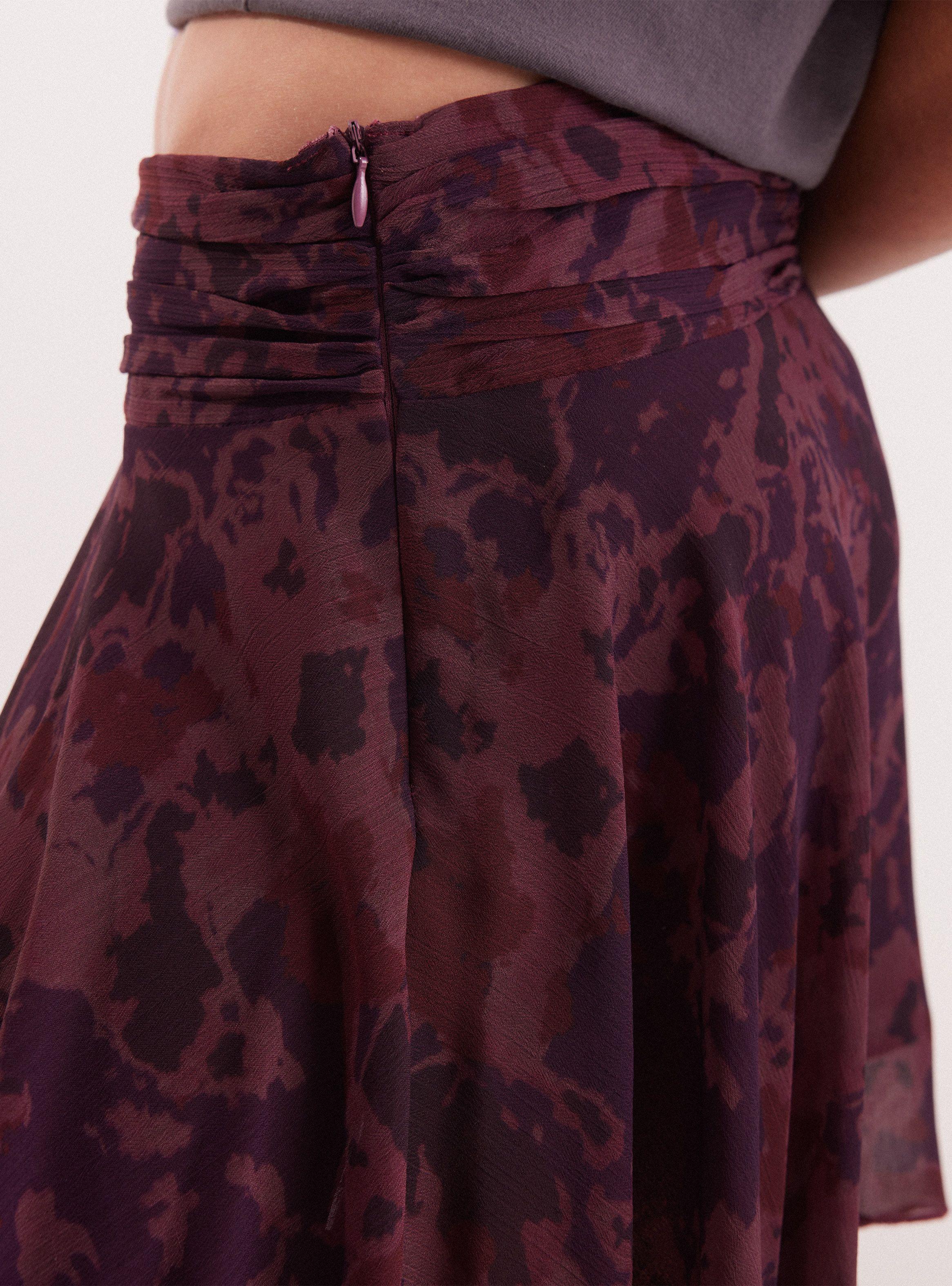 Falda Asimétrica Estampado-3