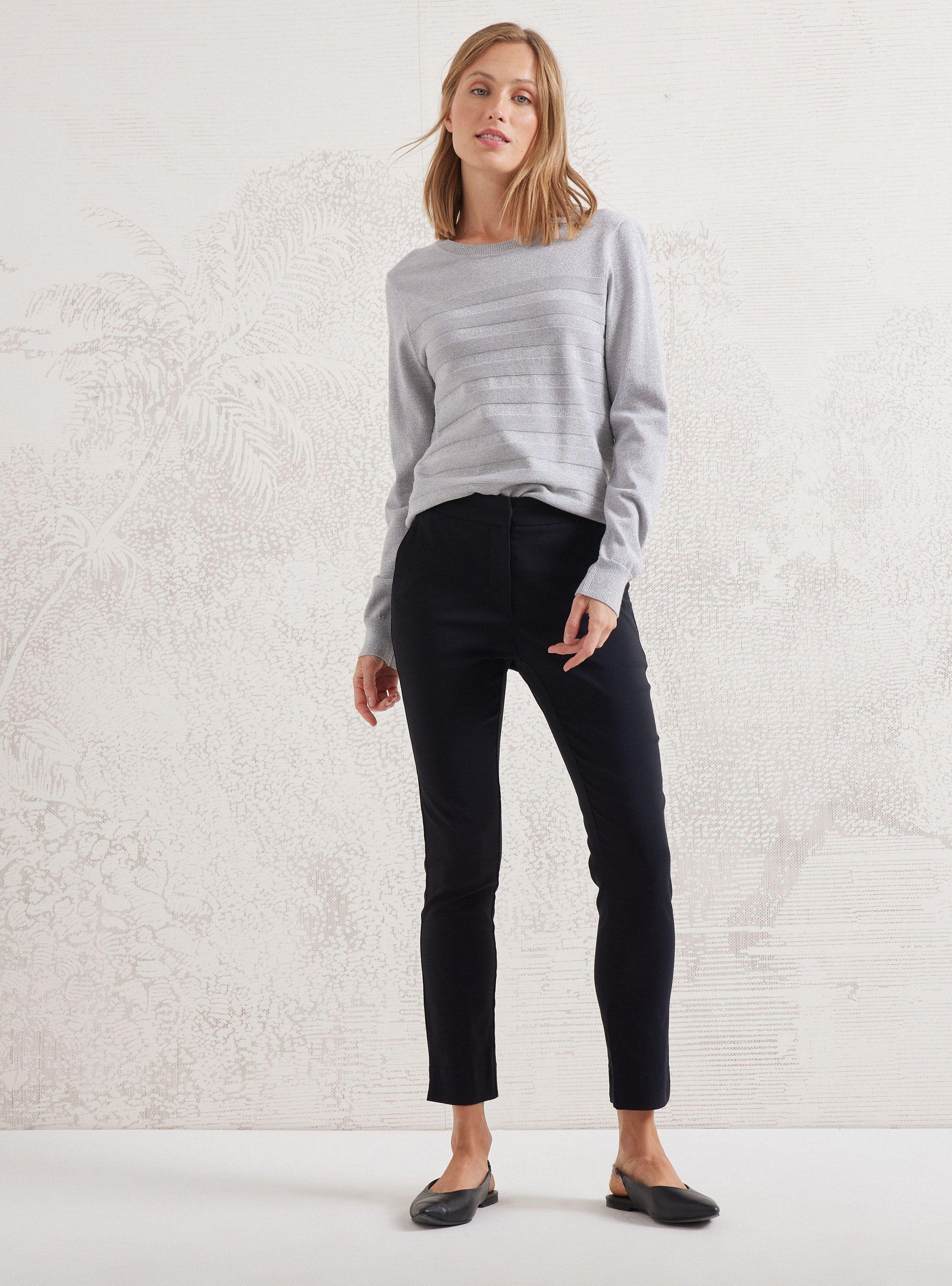 Sweater Con Brillo Y Líneas En Relieve-4