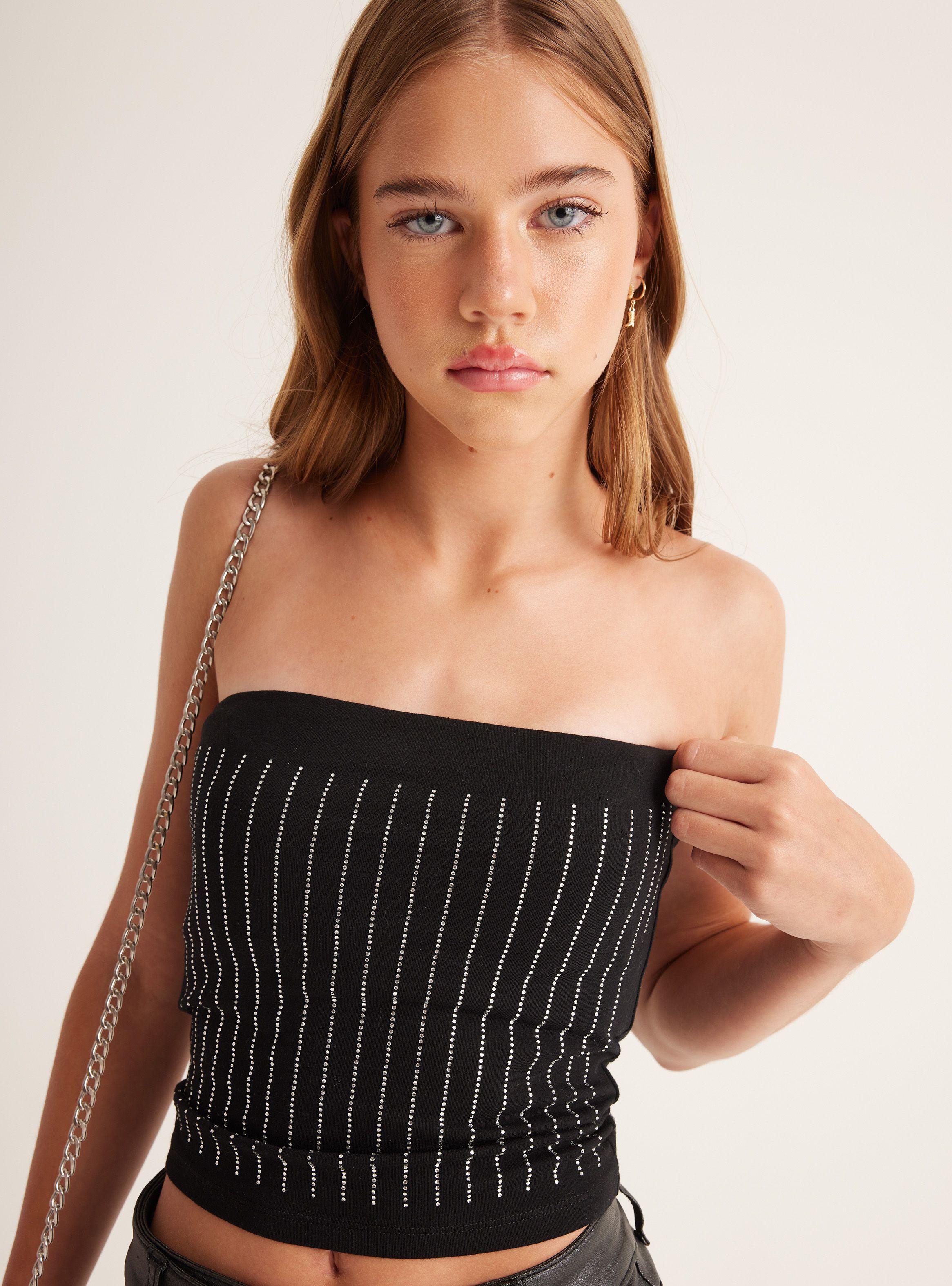 Polera Top Strapless-2