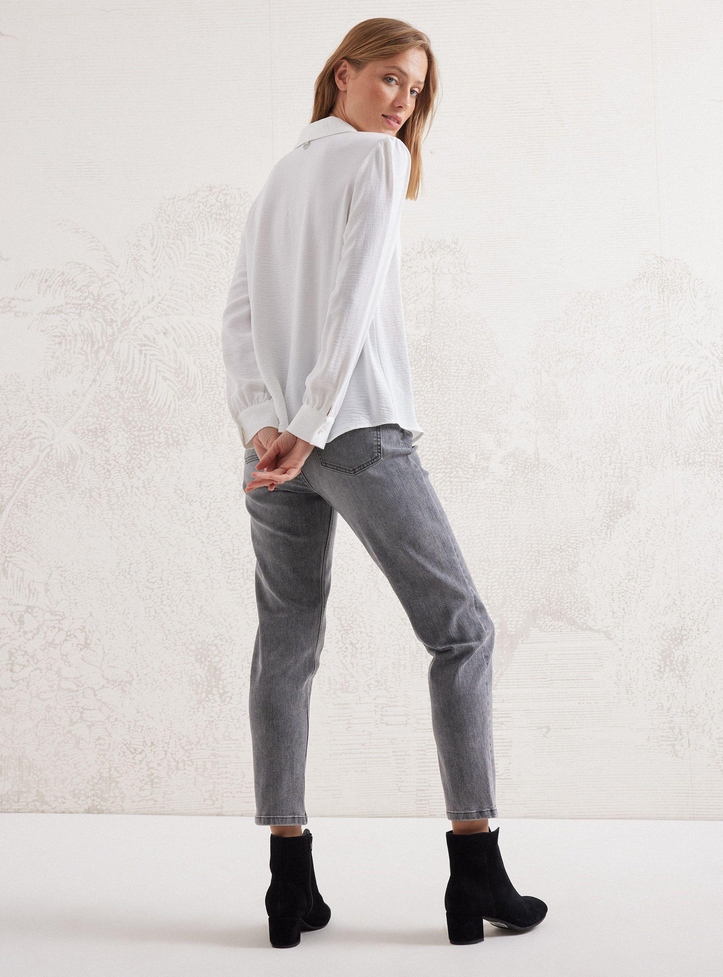 Blusa Con Alforzas Y Botón De Perla-5