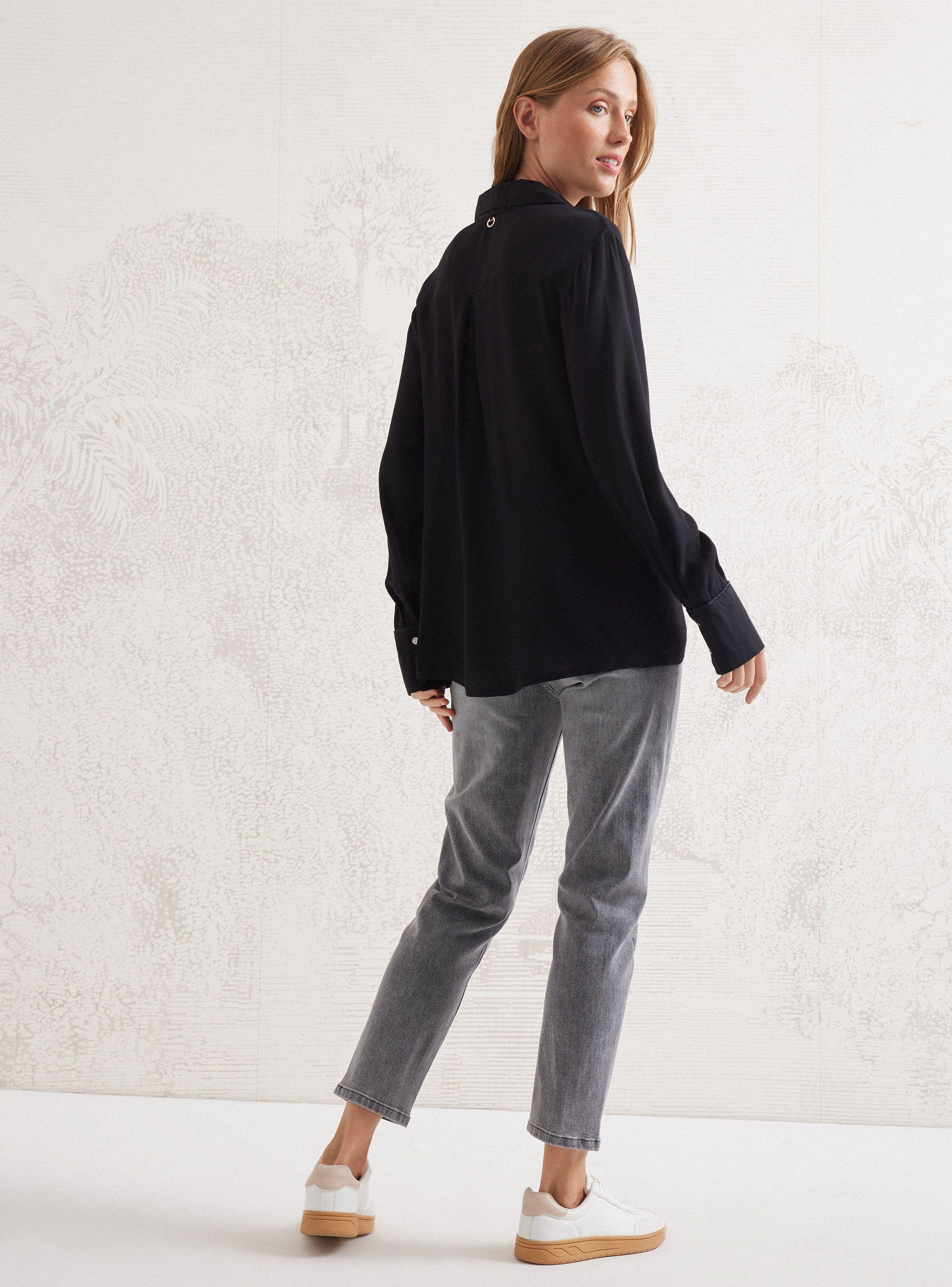 Blusa Básica con Vivo Satinado-5