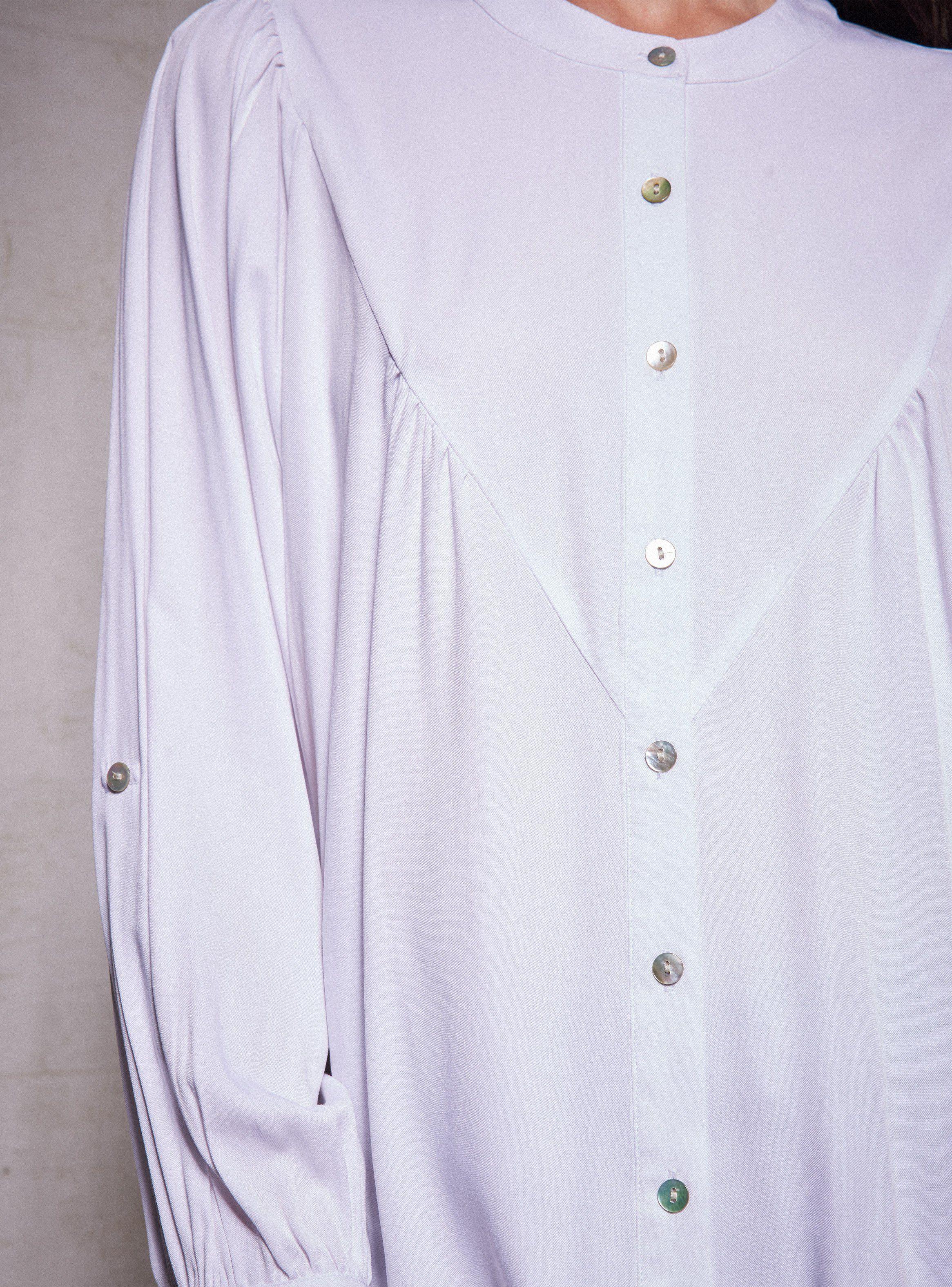 Blusa Cuello Mao Con Corte En Pecho-3