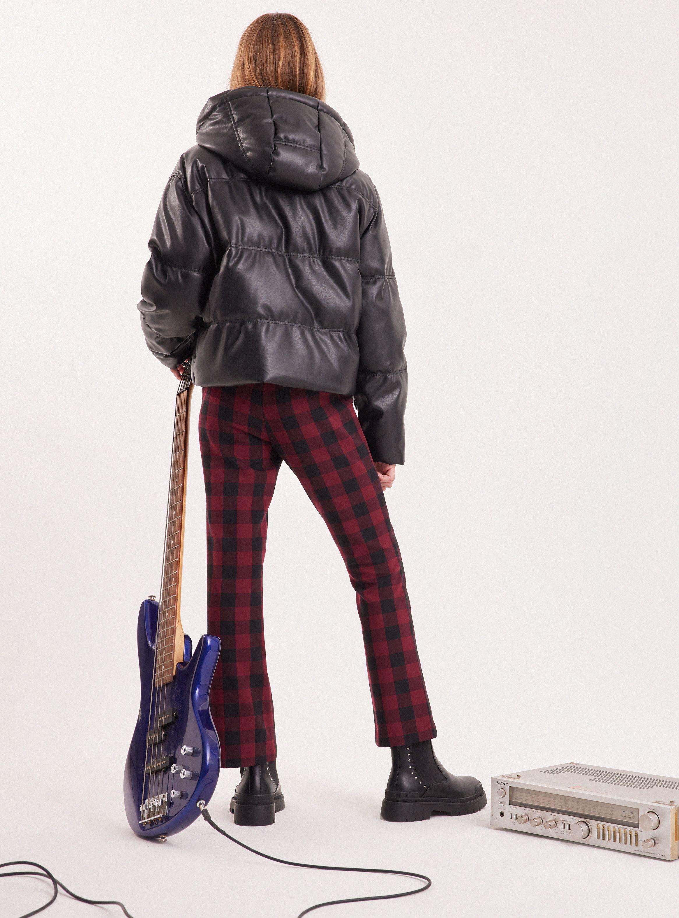 Parka Acolchado Efecto Piel-5