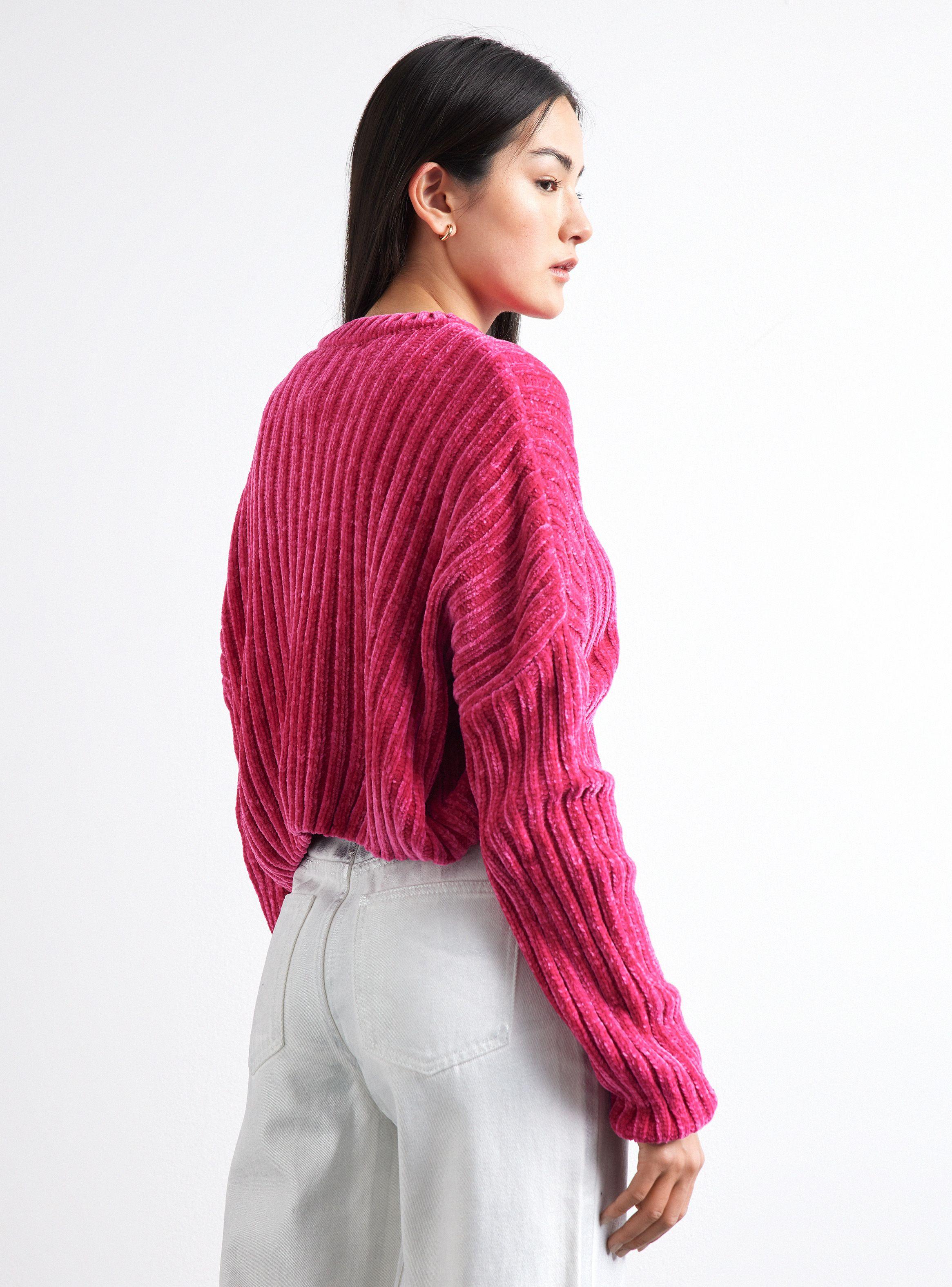 Sweater Cuello Mock Chenille Colres-1