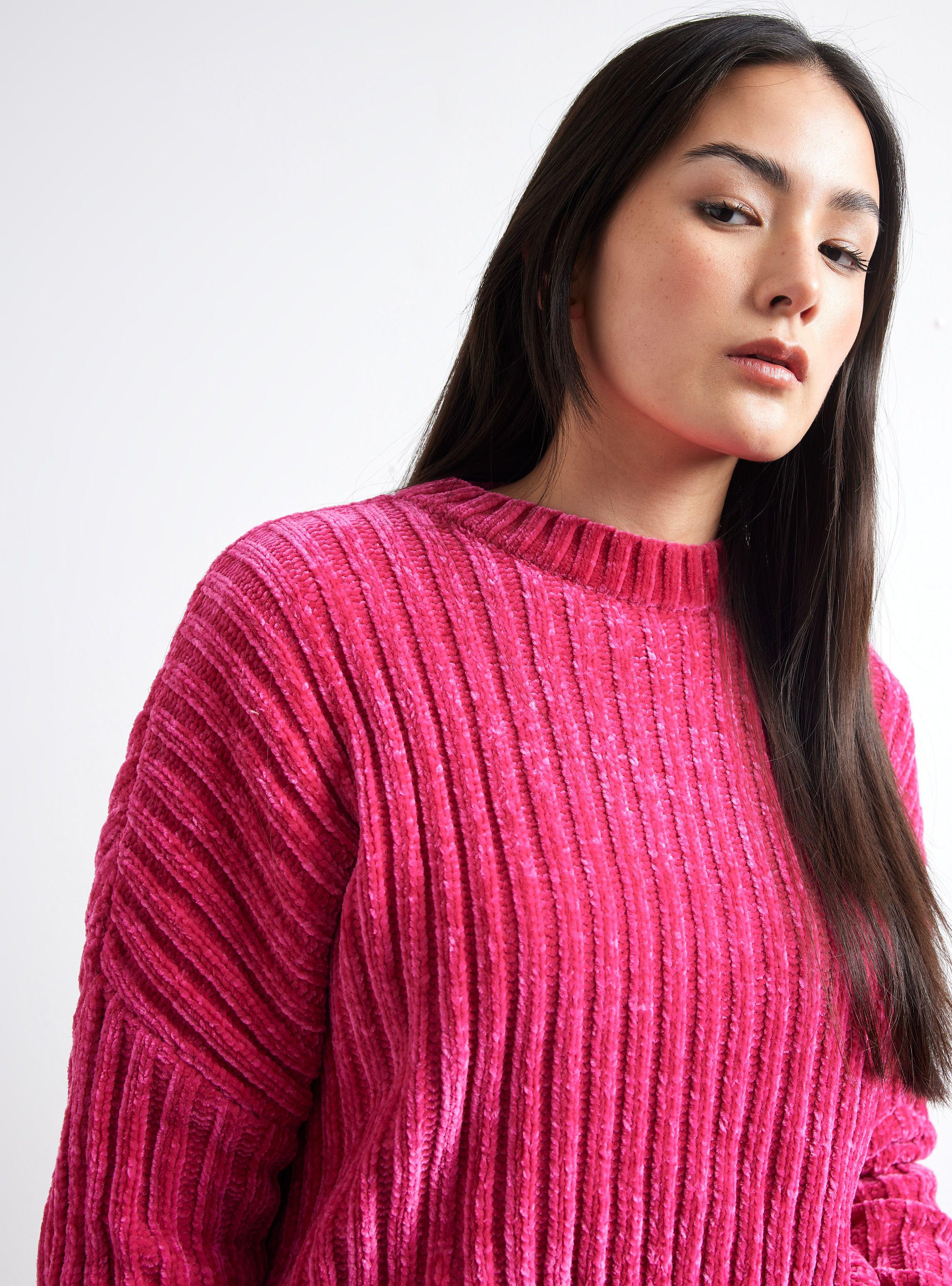 Sweater Cuello Mock Chenille Colres-2