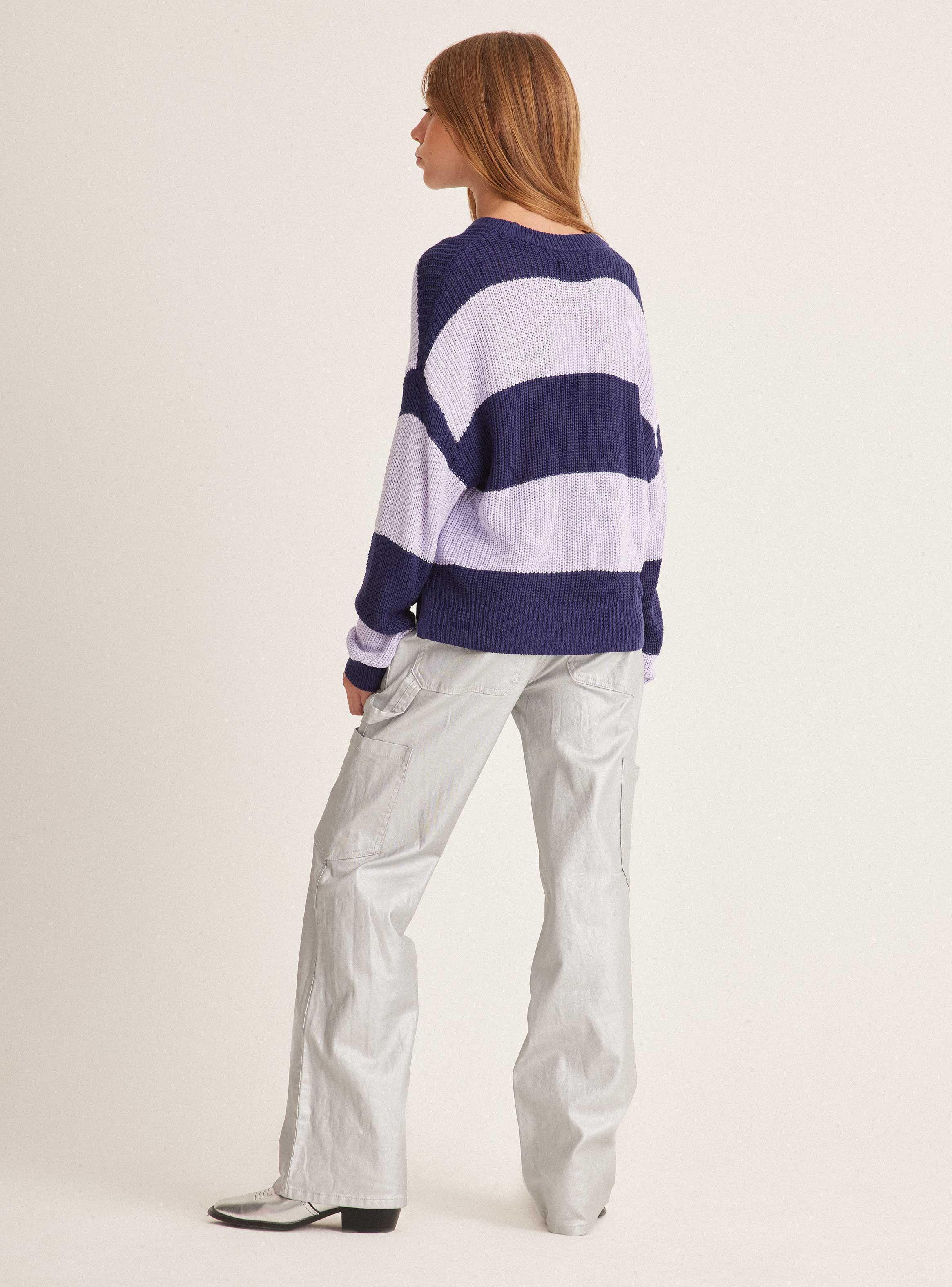 Sweater Cuello Redondo Rayado-5