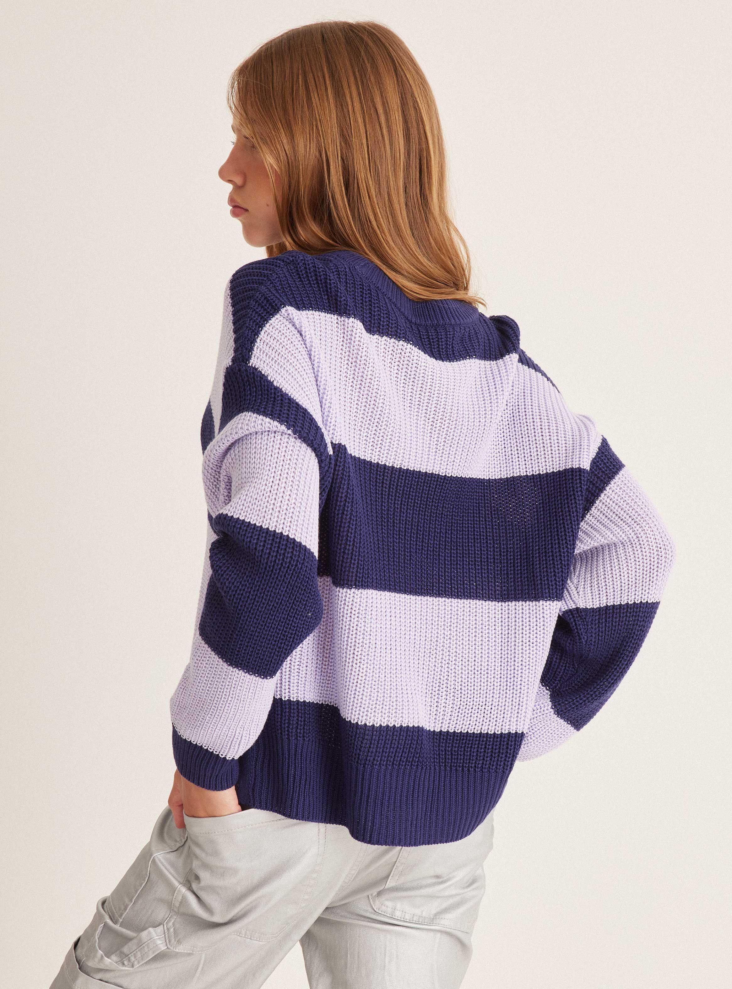 Sweater Cuello Redondo Rayado-1
