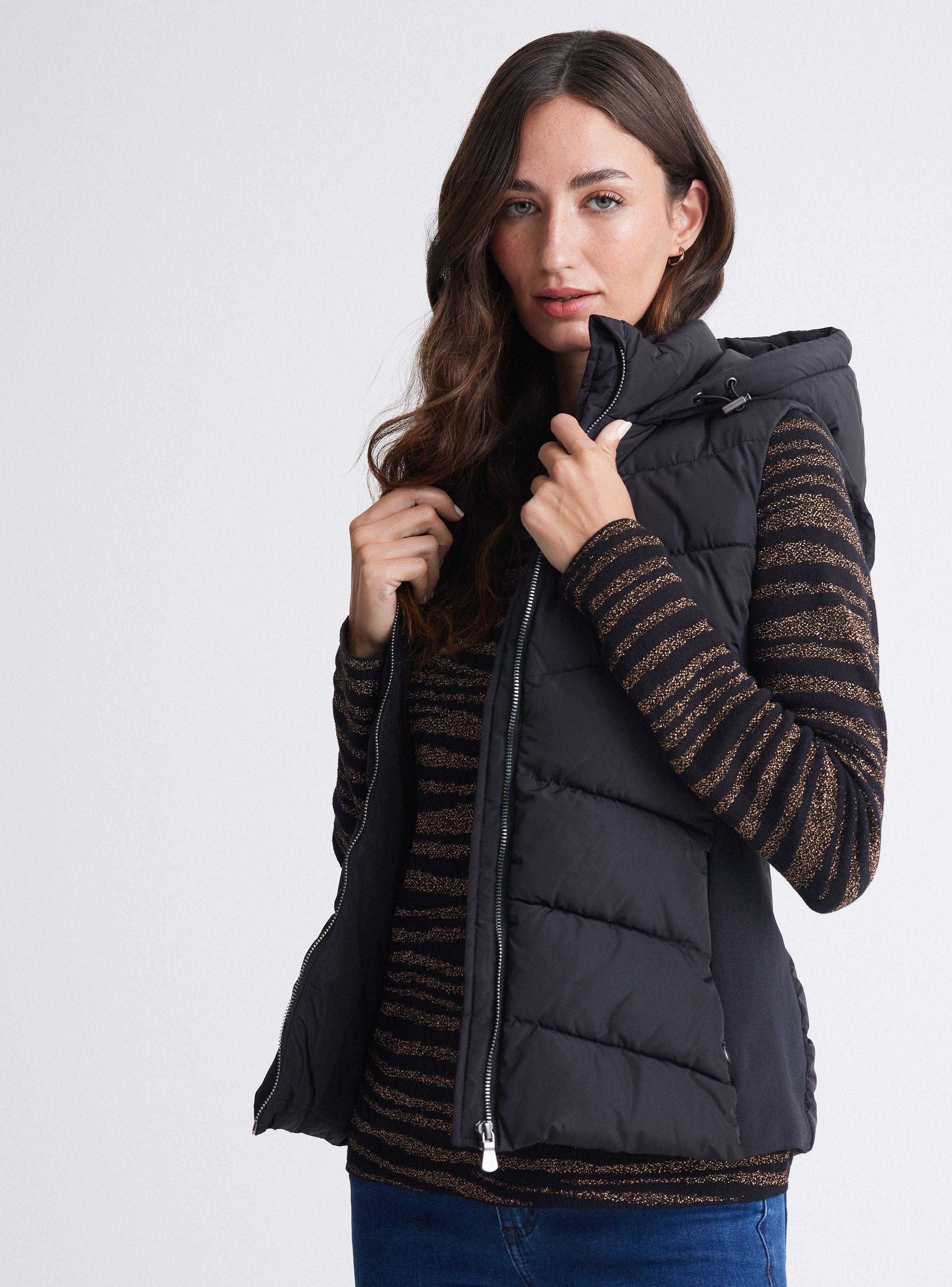 Parka Sin Mangas Ajustada Acolchada-0