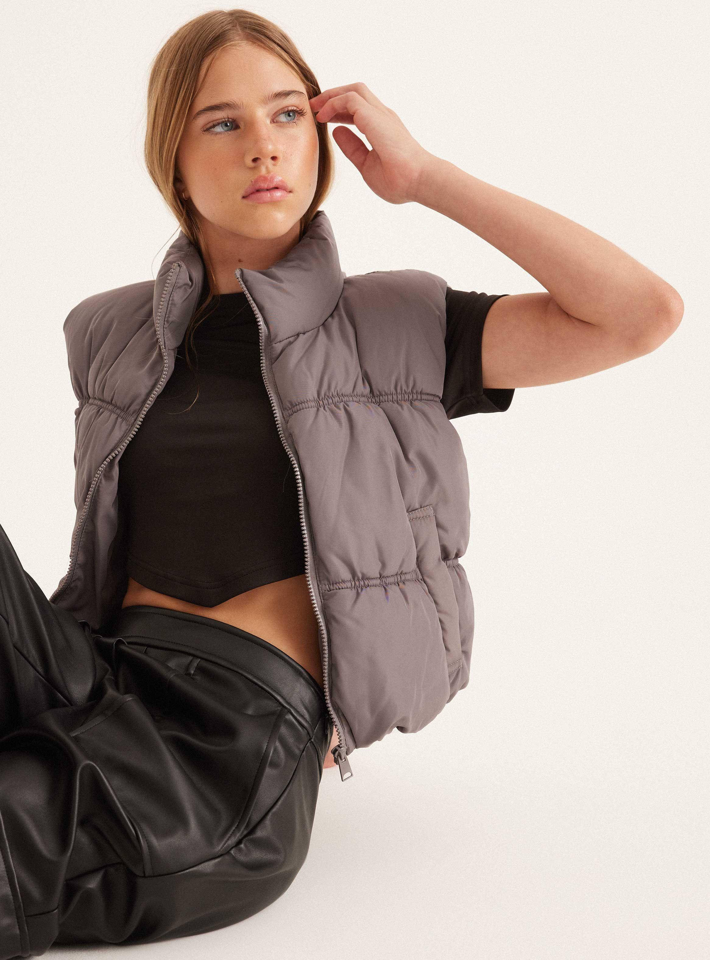 Parka Acolchada Crop-0