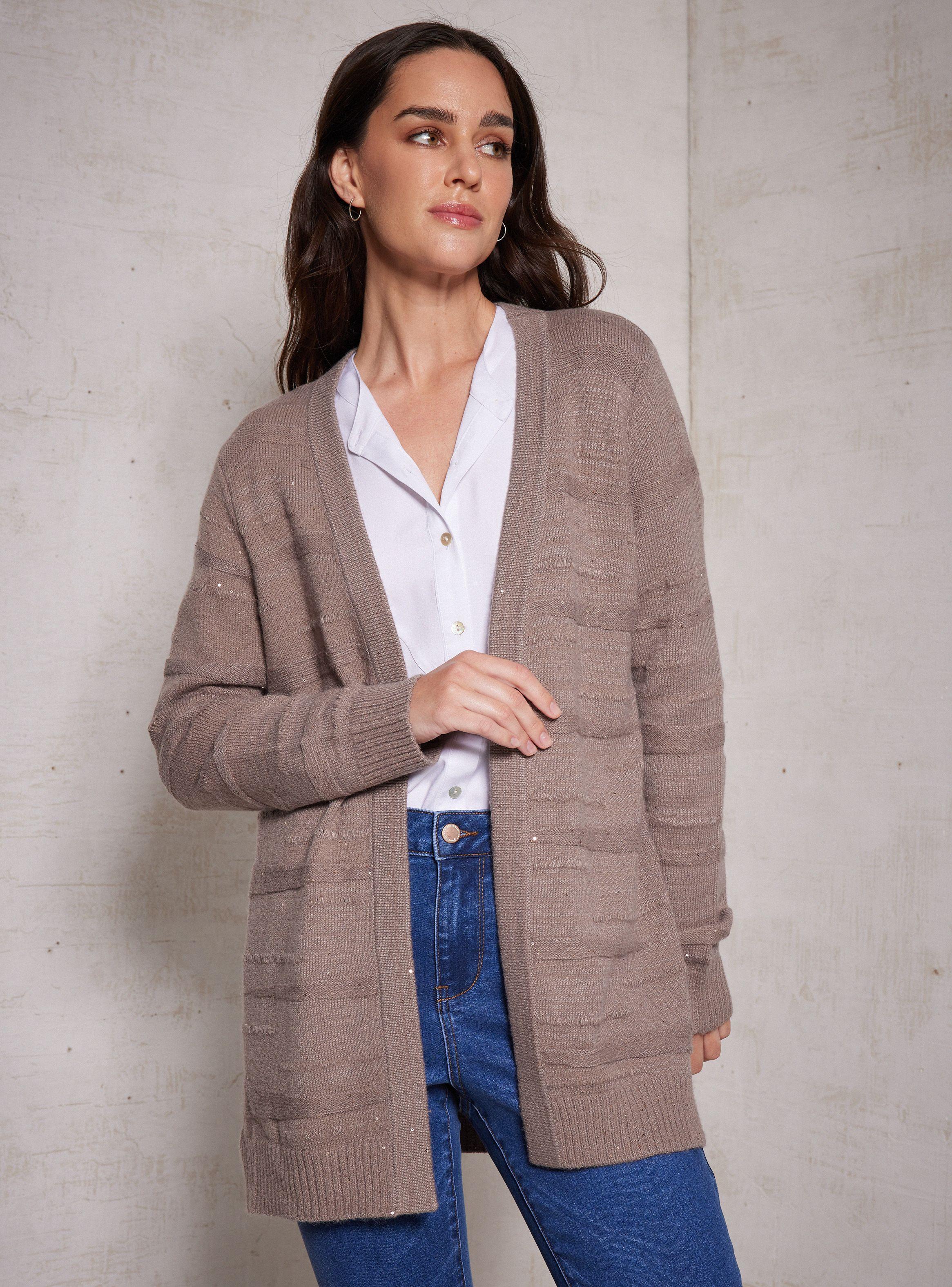 Chaleco Kimono Con Aplicación Lentejuelas-0