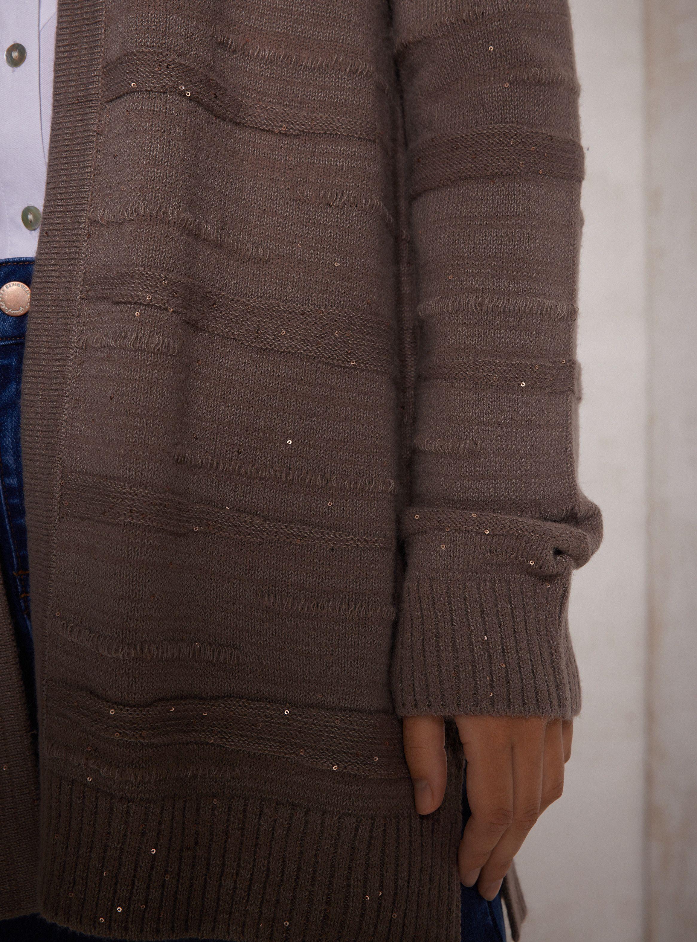 Chaleco Kimono Con Aplicación Lentejuelas-3