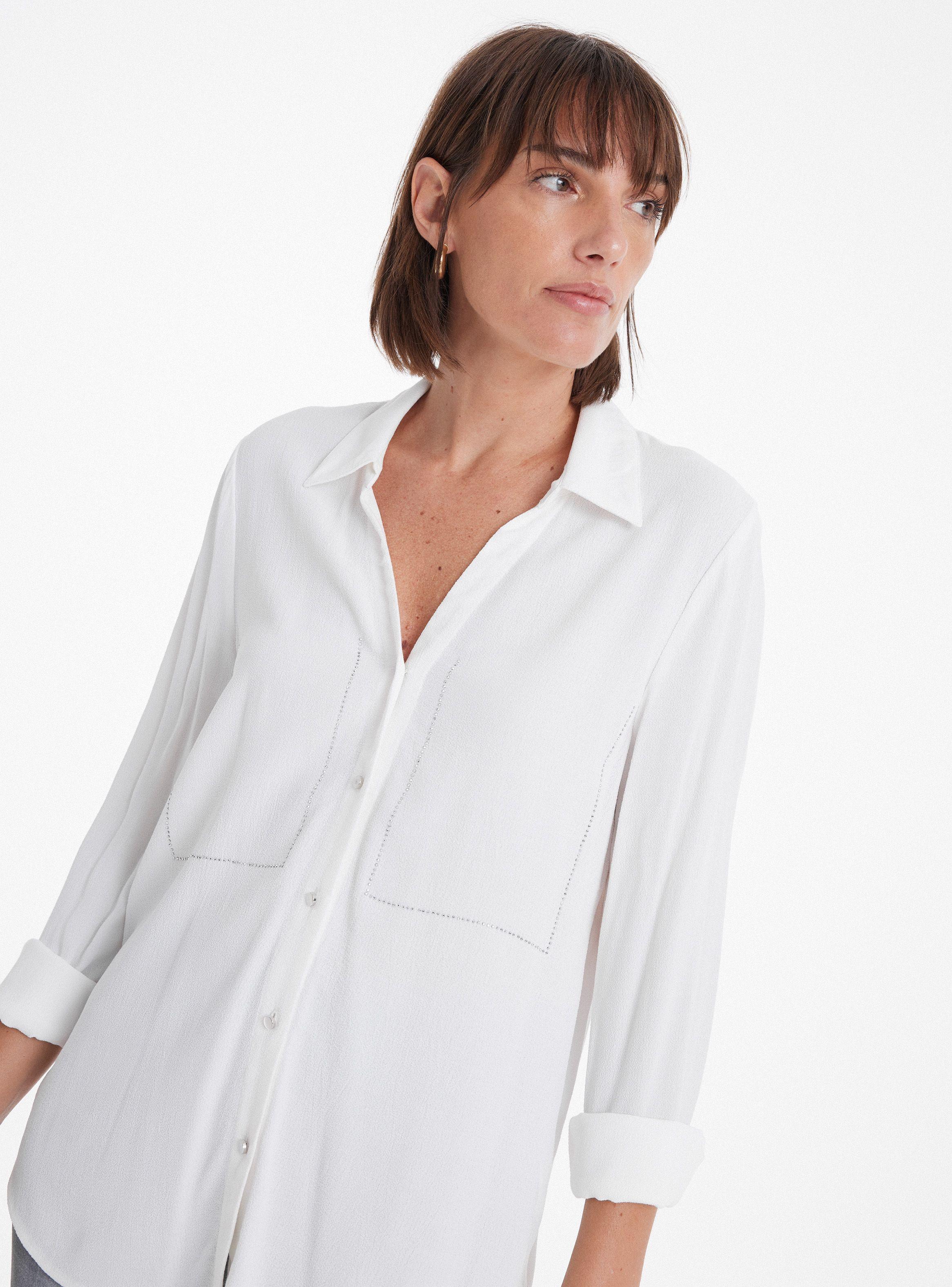Blusa Blanca Con Brillitos-2