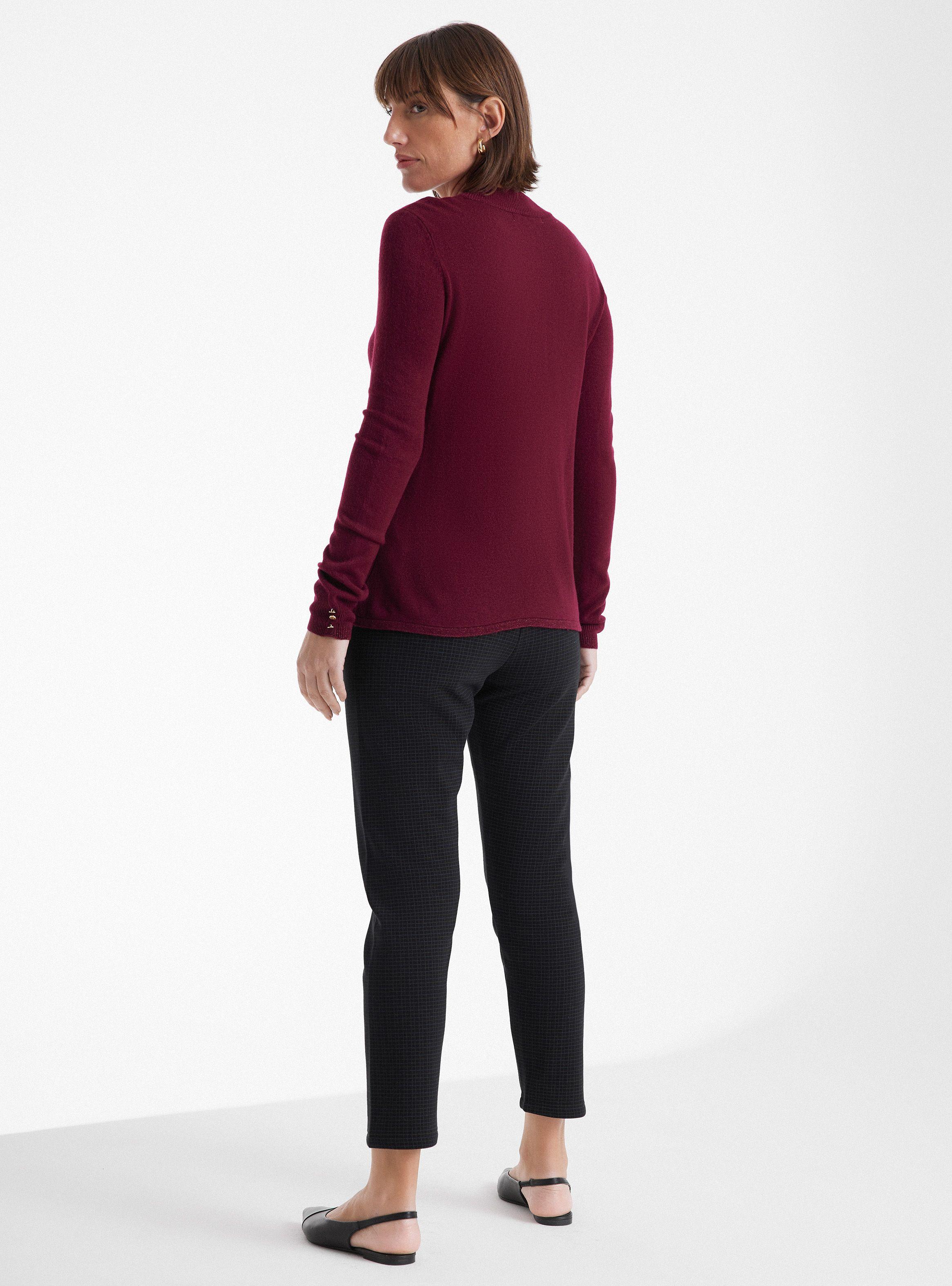 Sweater Cuello Tortuga Con Brillitos En Puños Y Basta-5