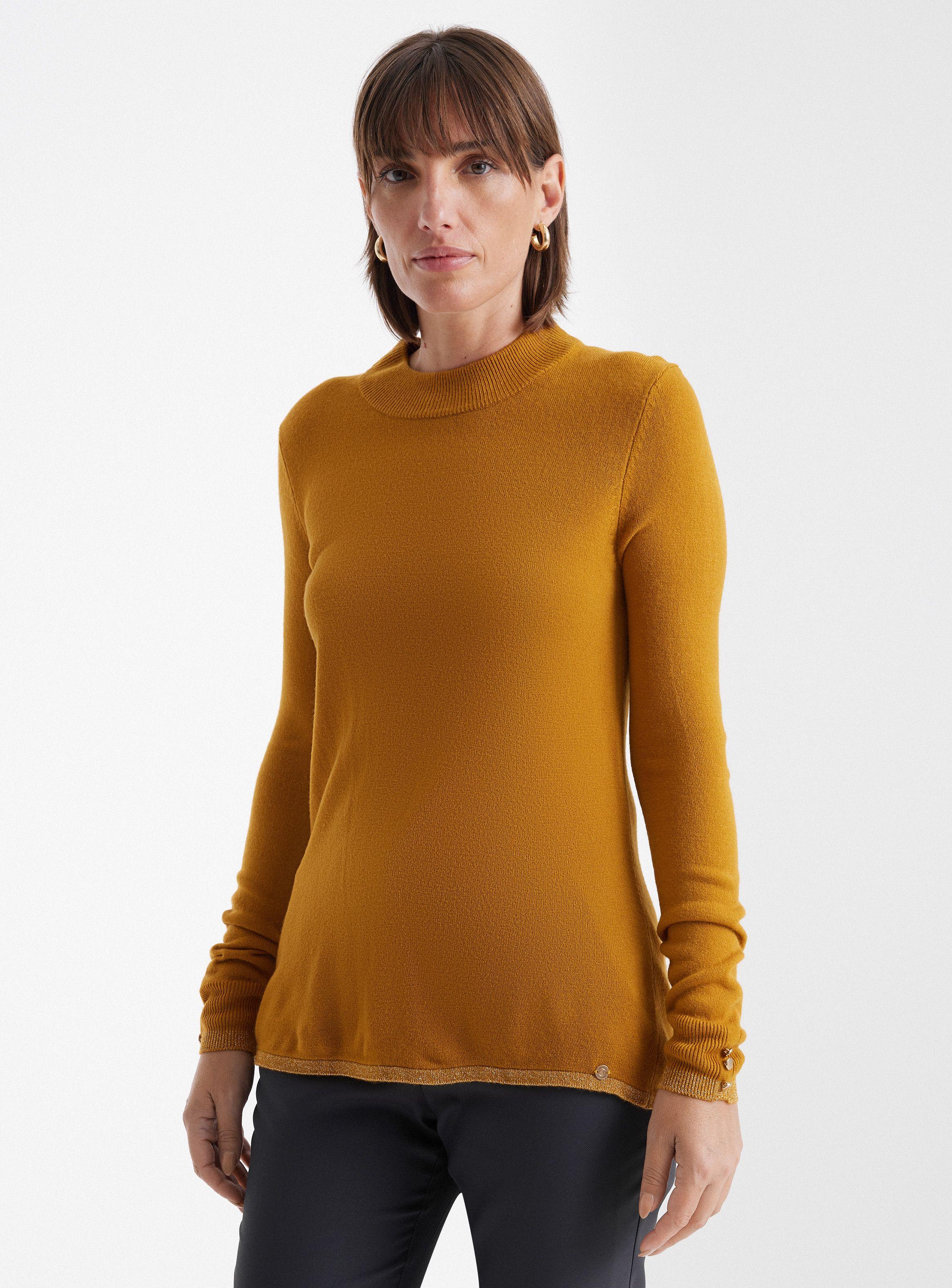 Sweater Cuello Tortuga Con Brillitos En Puños Y Basta-0