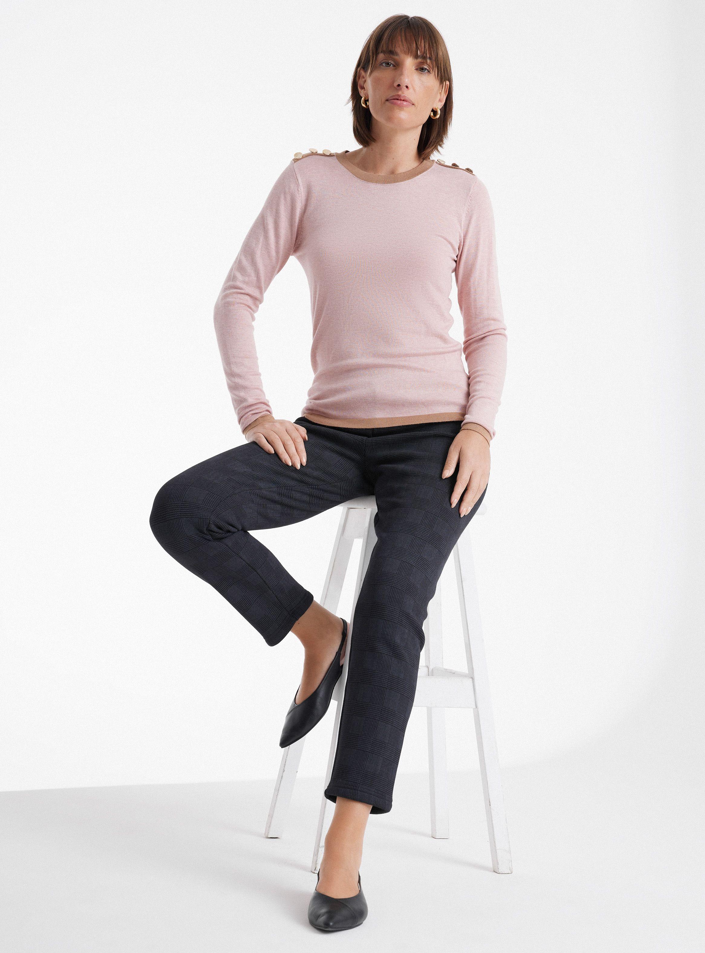 Sweater Botones en Hombros de Viaressa