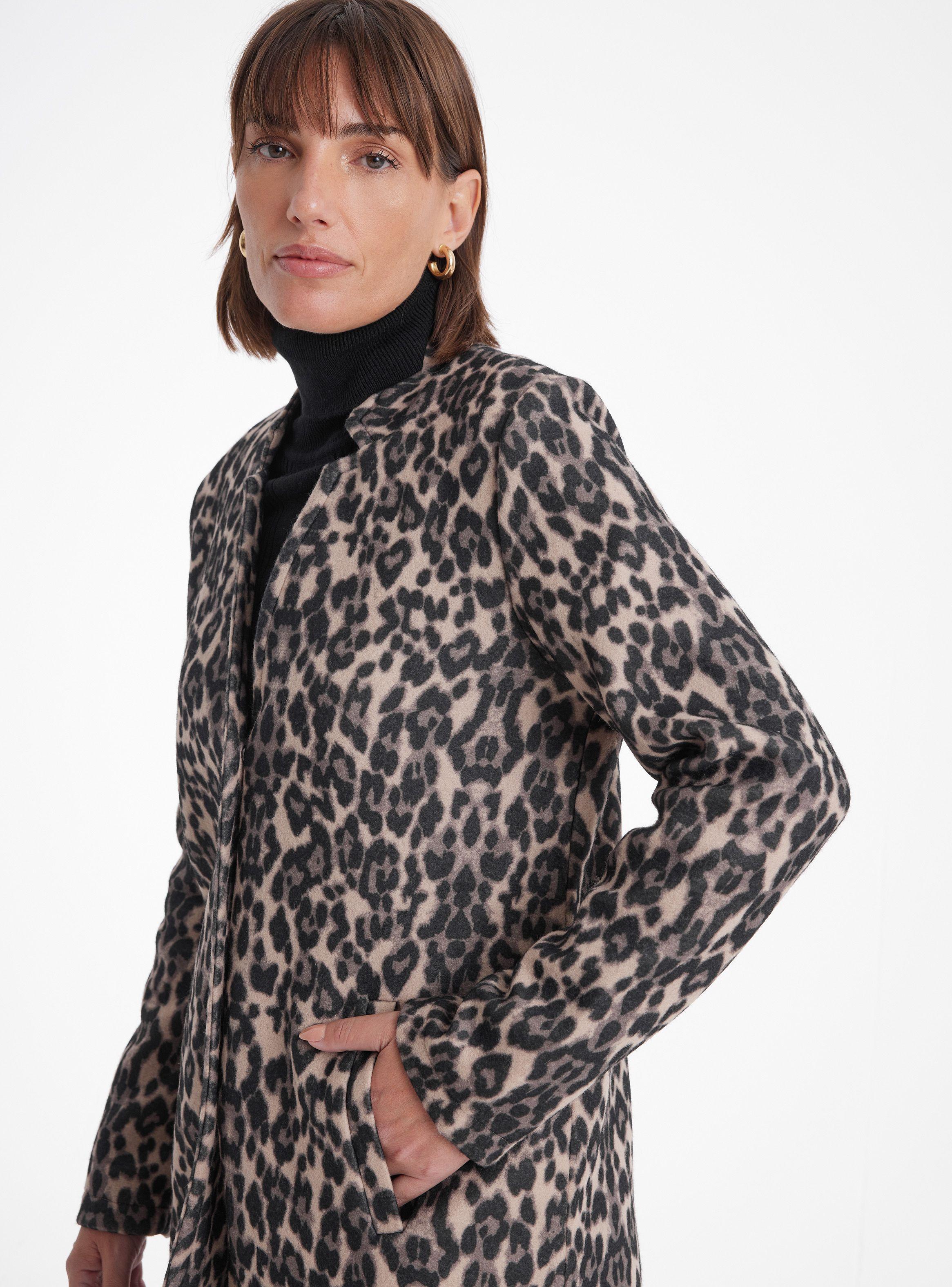 Abrigo Tejido Estampado Animal Print-2