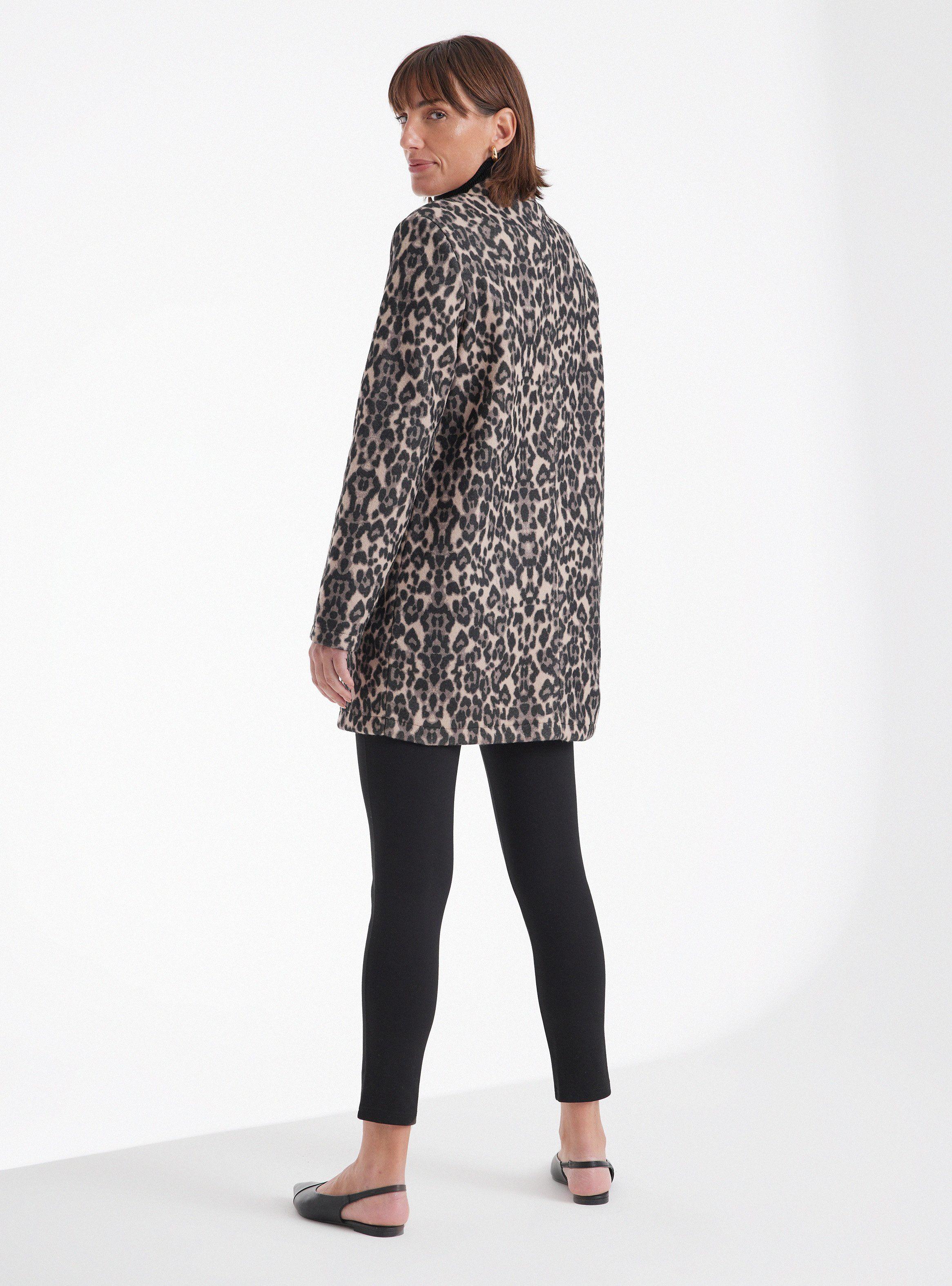 Abrigo Tejido Estampado Animal Print-5
